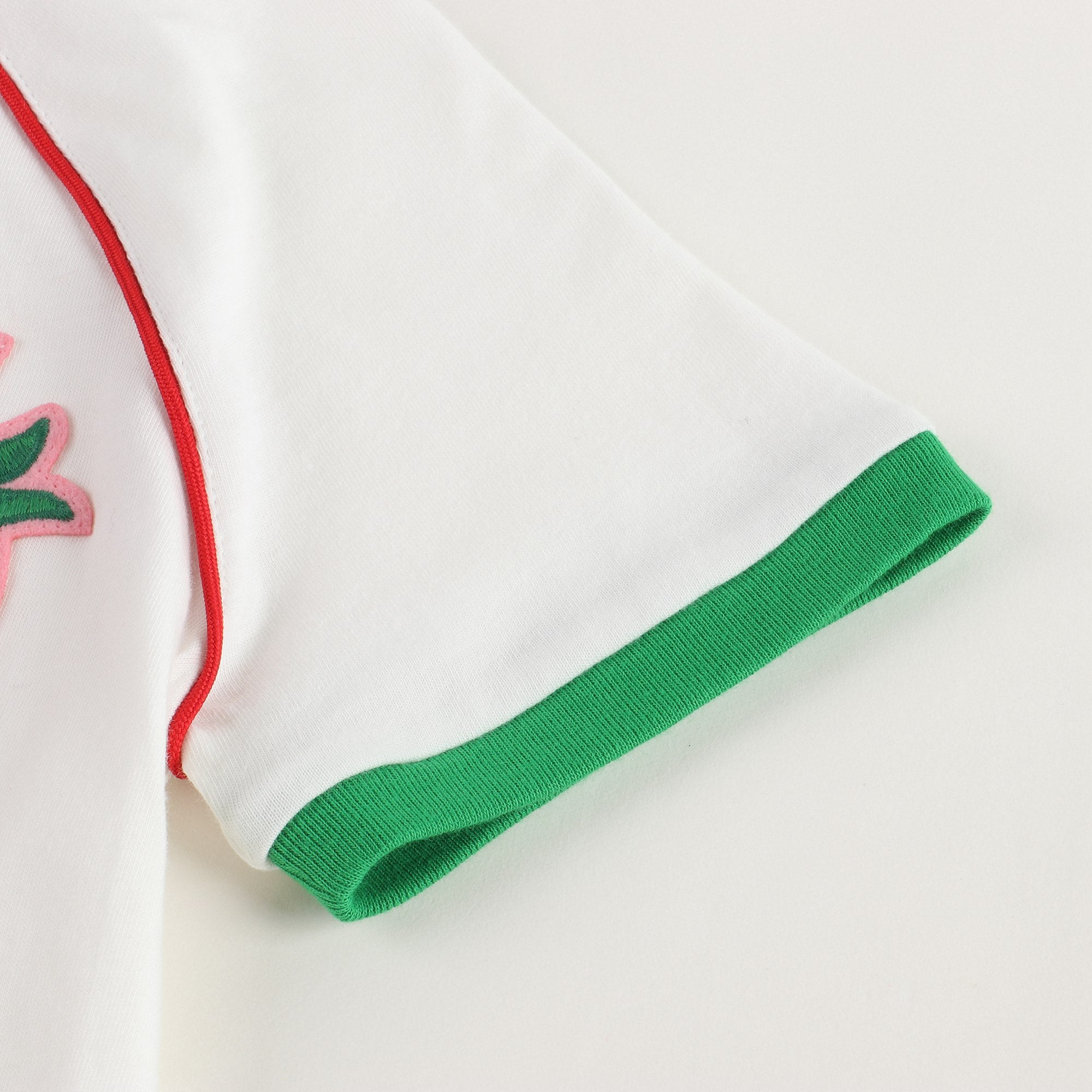 Girls White Strawberry Cotton T-shirt