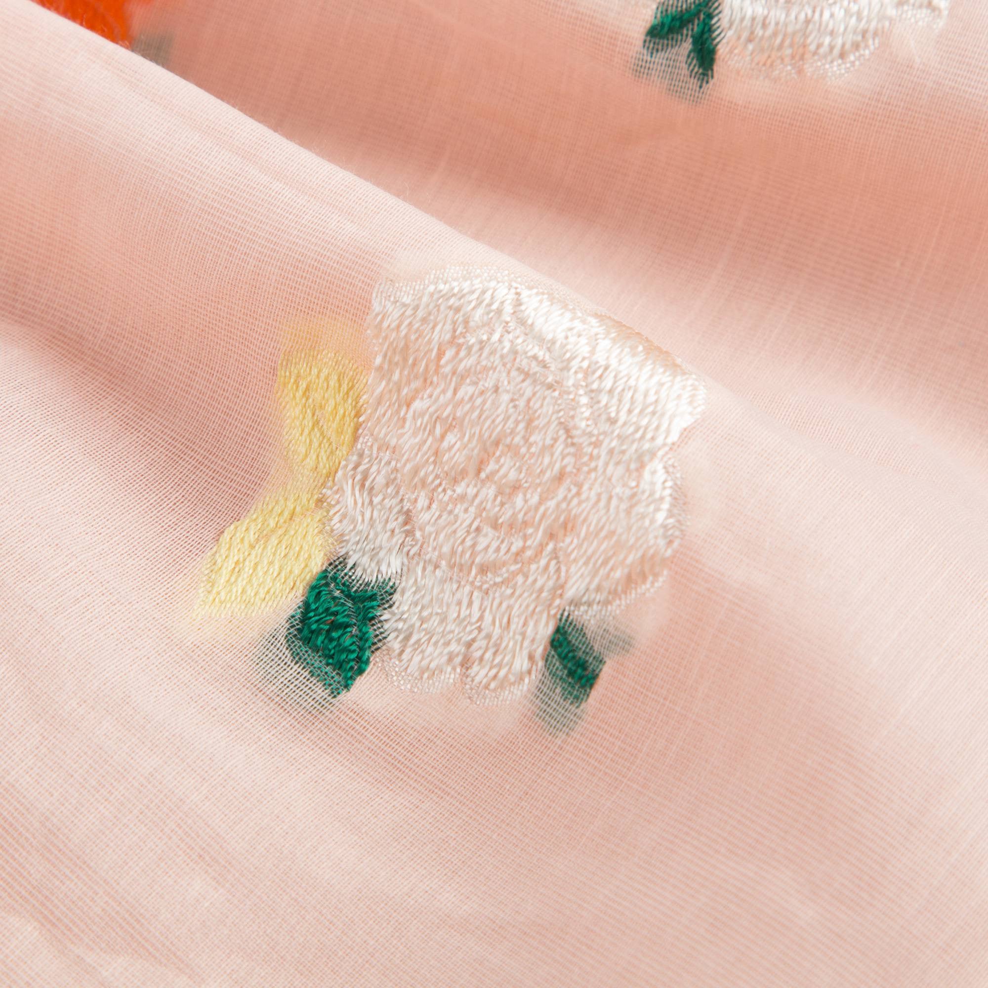 Girls Pale Pink Flowers Skirt