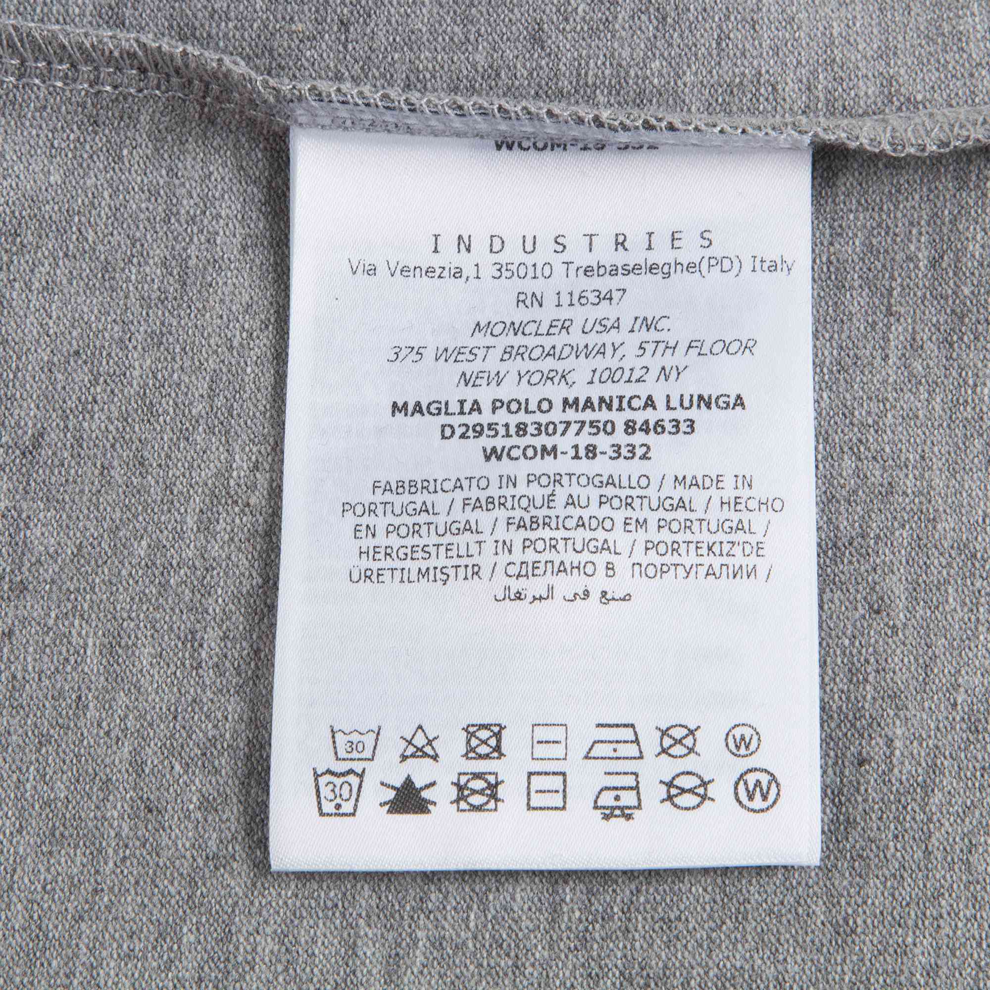 Baby Boys Grey Cotton Polo Shirt