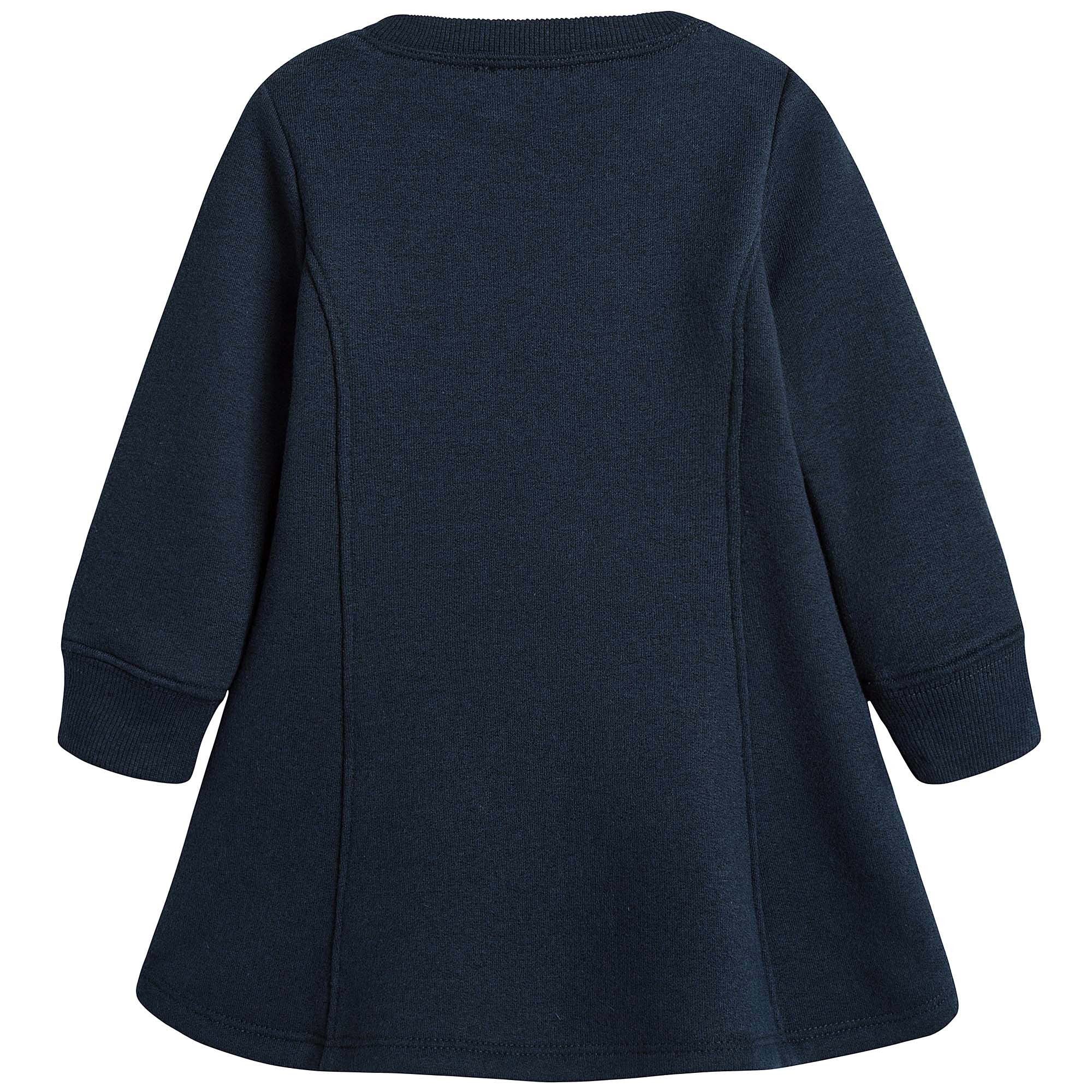 Girls Midnight Blue  Tiger Head Trims Cotton Dress - CÉMAROSE | Children's Fashion Store - 2