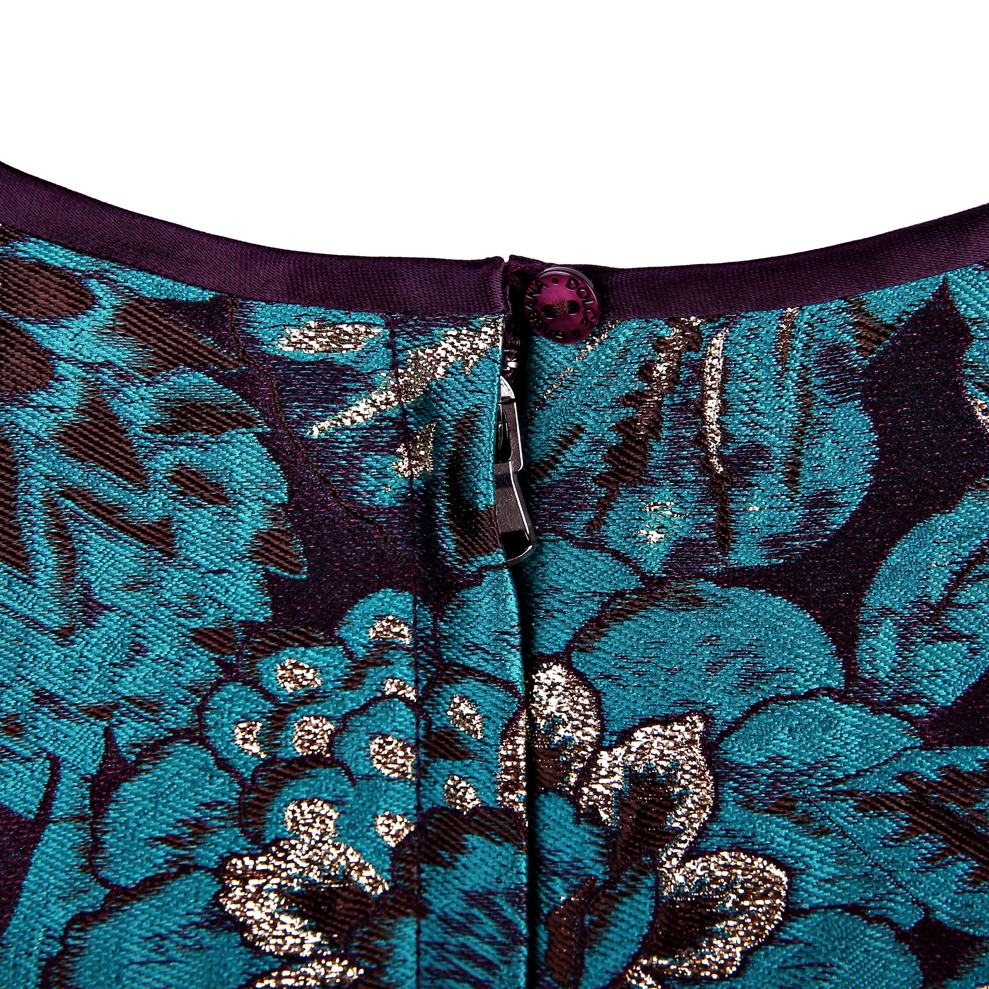 Girls Blue Brocade dress