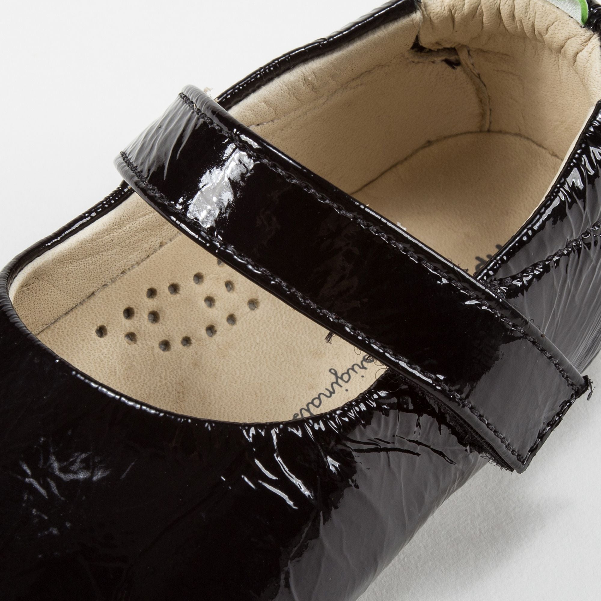 Baby Girls Patent Black Leather Shoes