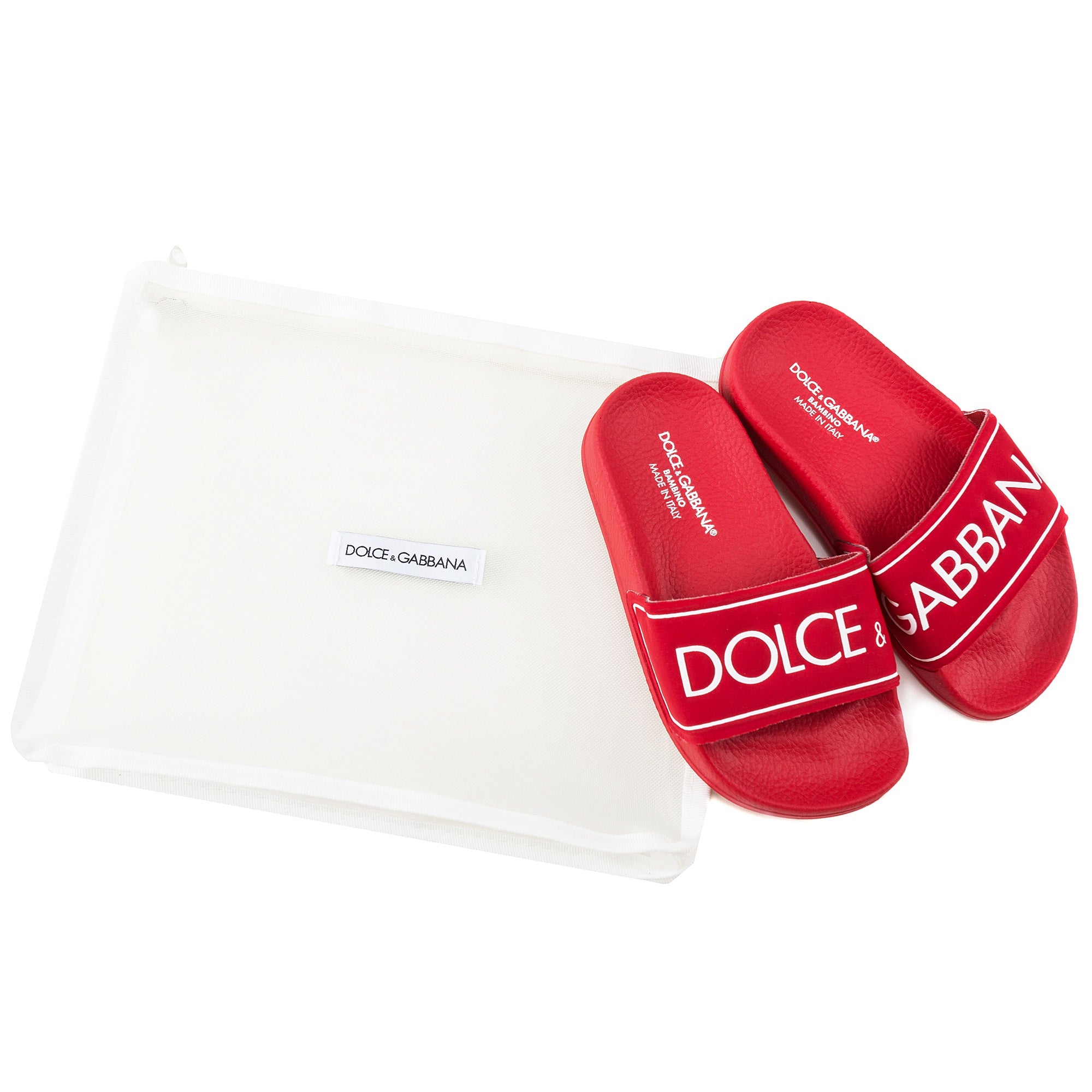 Girls Red Logo Sandals