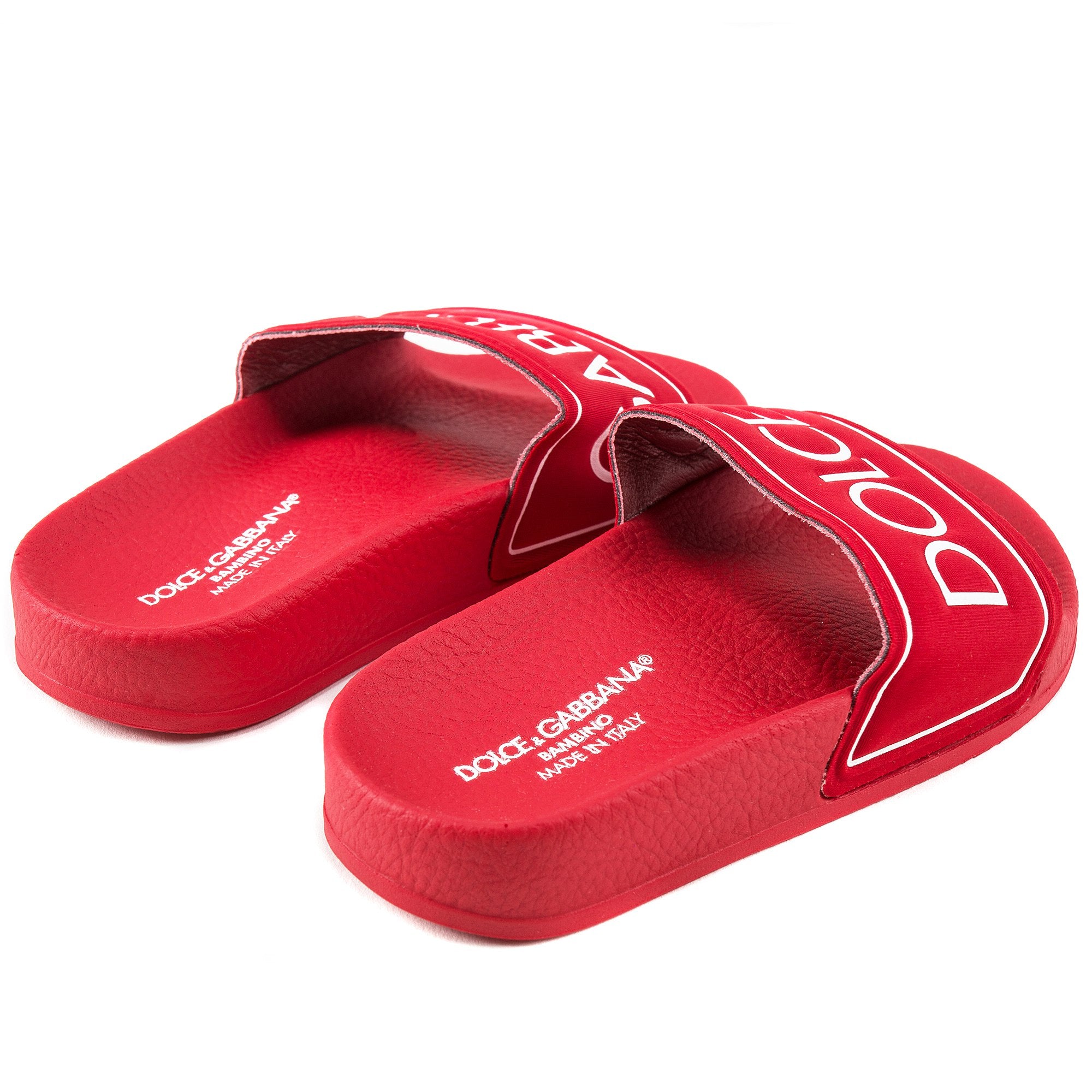 Girls Red Logo Sandals