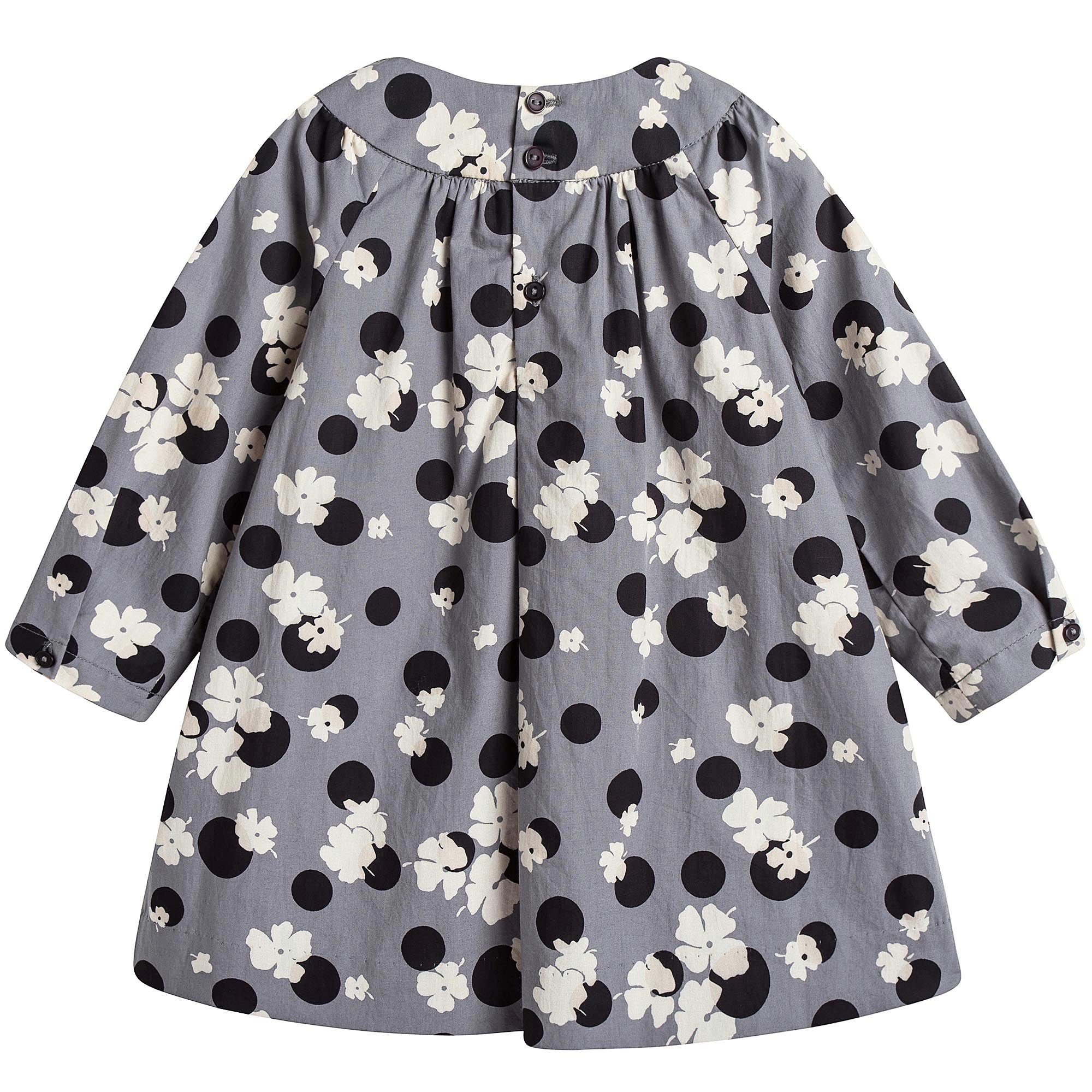 Baby Girls Grey With Multicolor Print Dresses - CÉMAROSE | Children's Fashion Store - 2