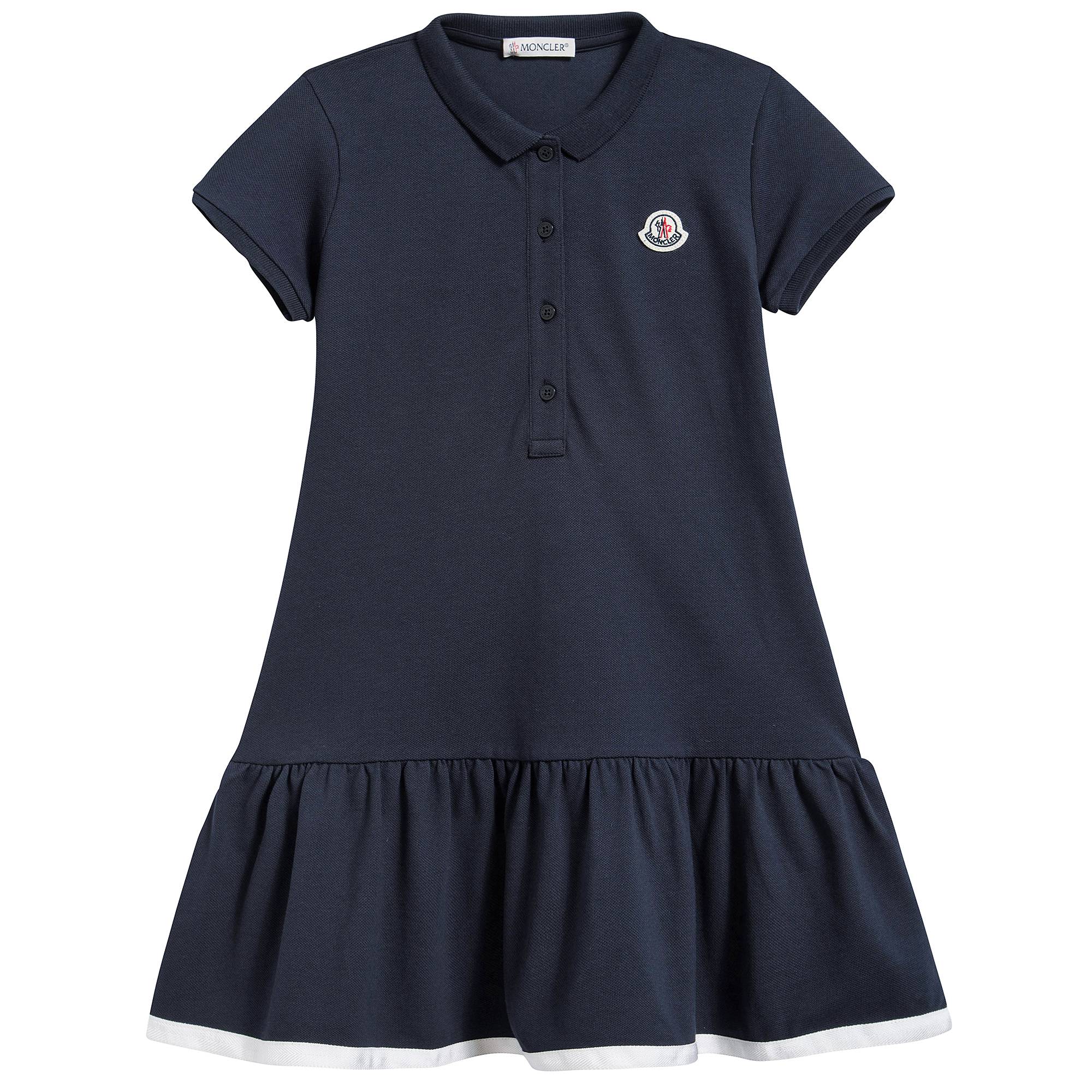 Girls Navy Blue "Abito  Maniche  Corte" Dress