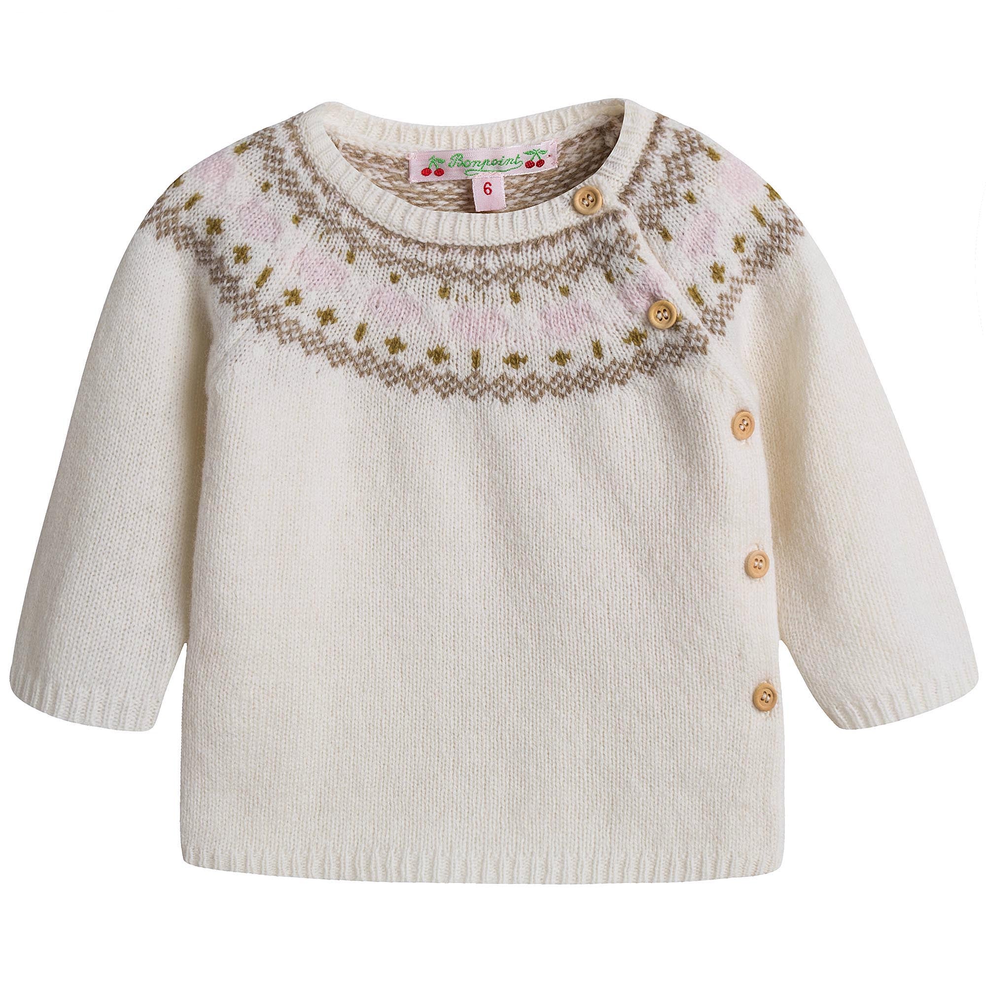 Baby Girls Ivory Wool Sets - CÉMAROSE | Children's Fashion Store - 3