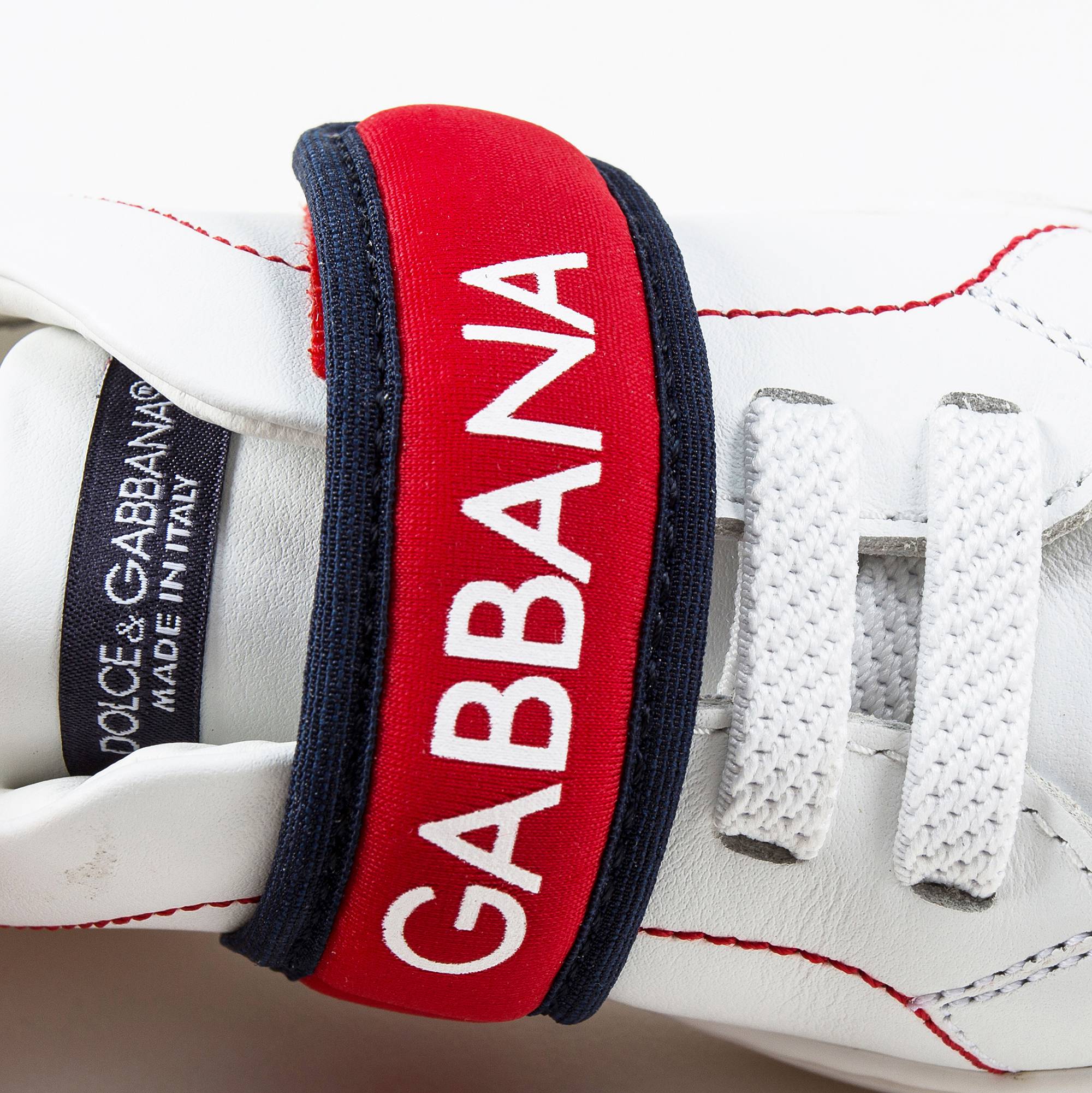 Baby Girls White Leather Whit Red Logo Shoes