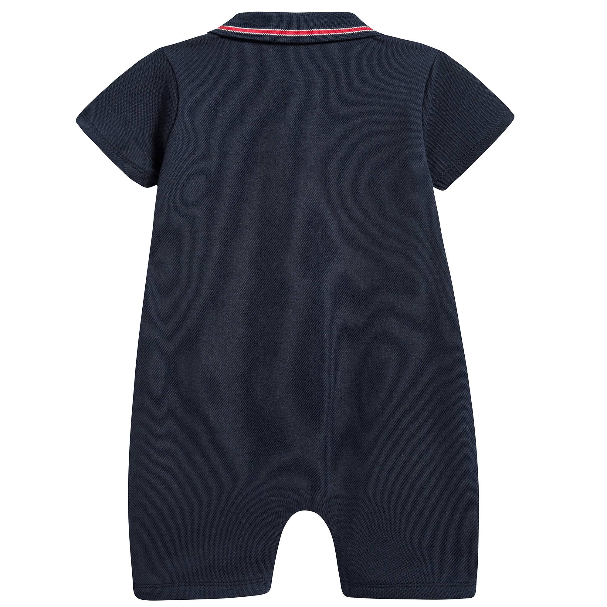 Baby Boys Navy Blue "Pagliaccetto" Babysuit
