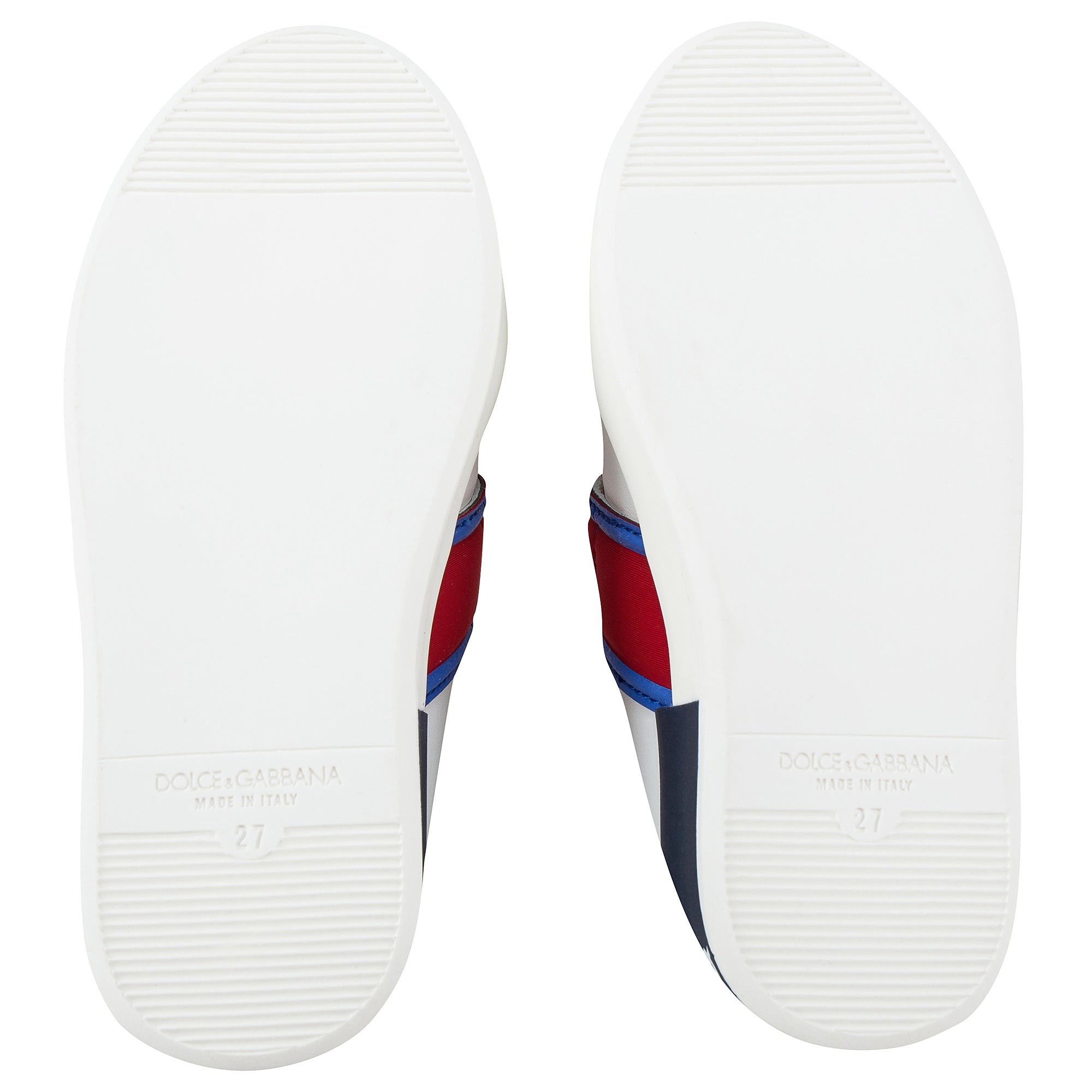 Girls White Leather Whit Red Logo Shoes