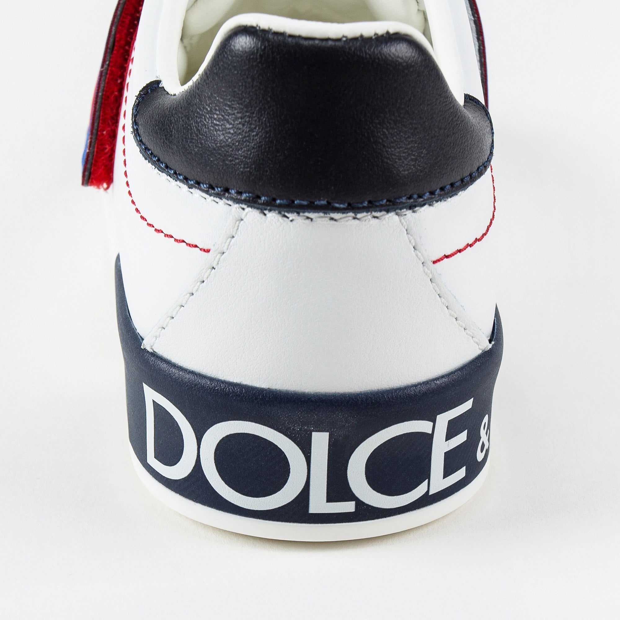 Girls White Leather Whit Red Logo Shoes