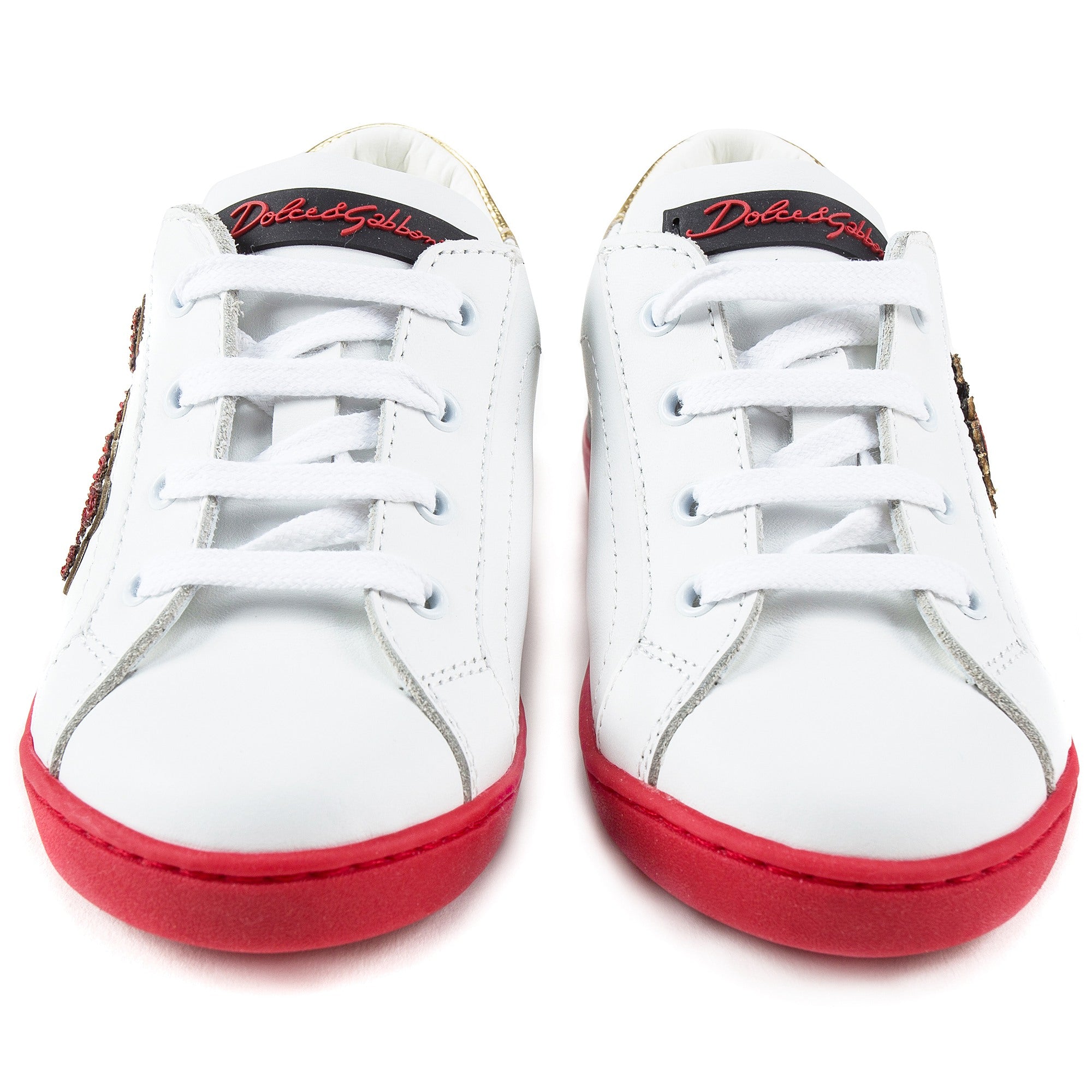 Girls White Leather "Love" Shoes