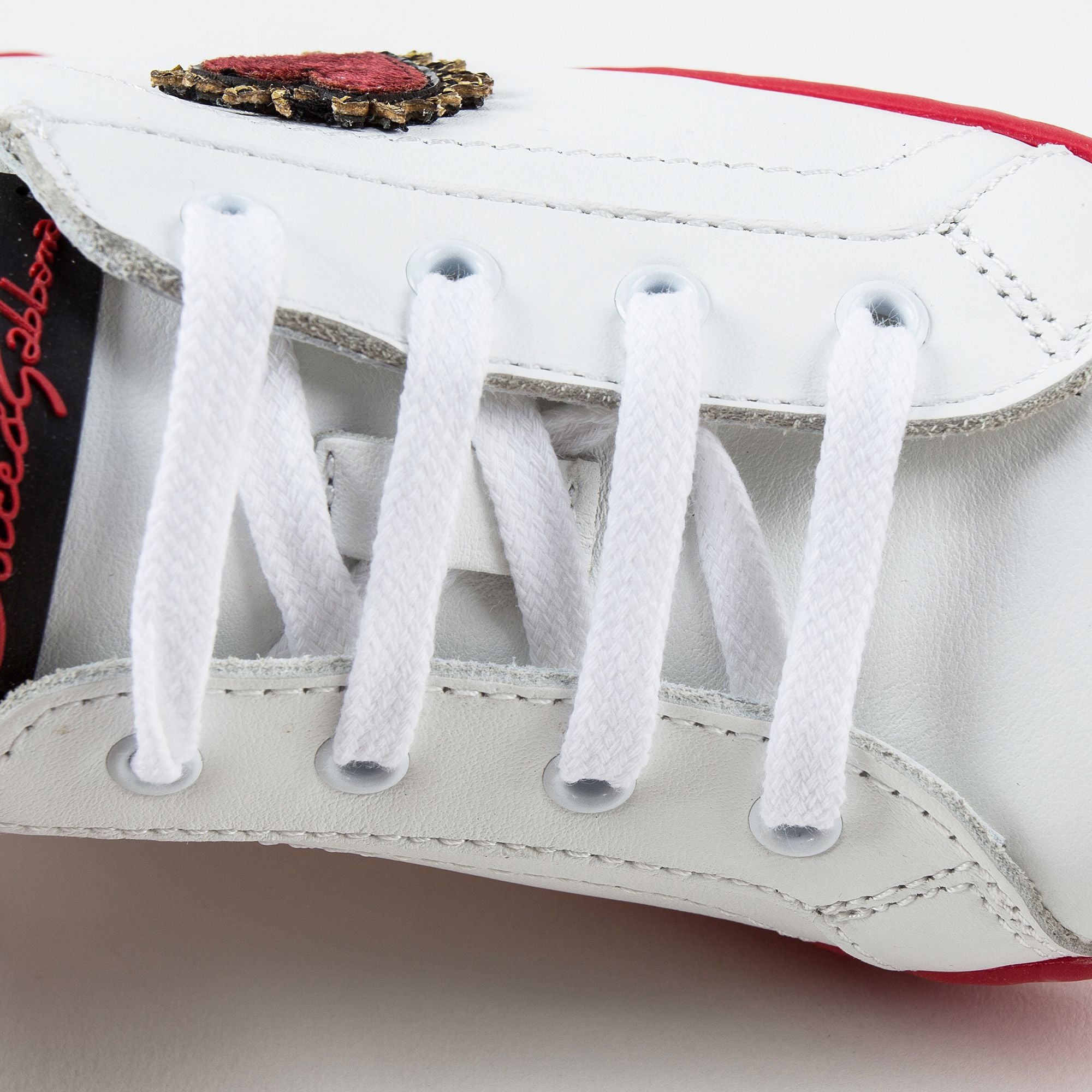 Girls White Leather "Love" Shoes