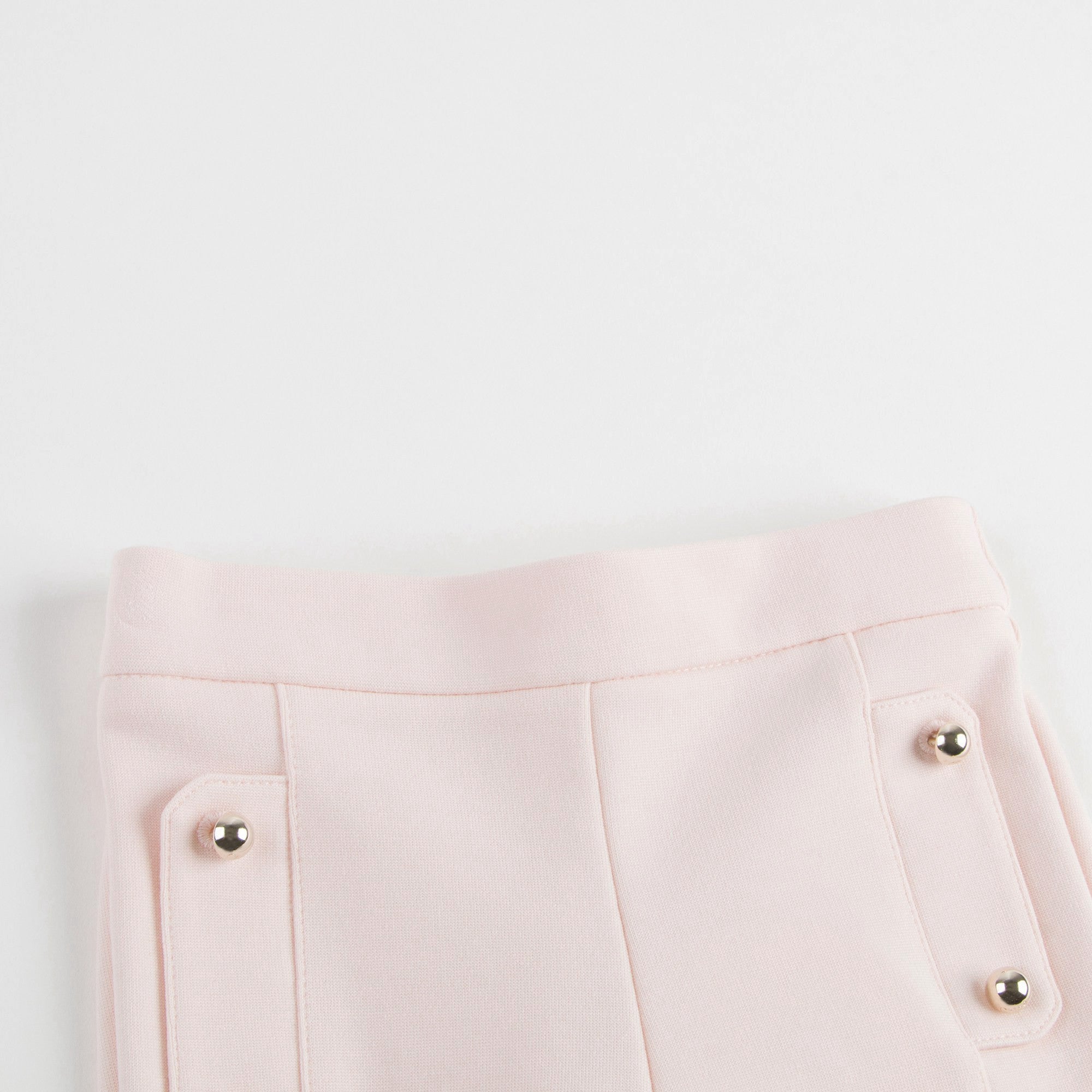 Baby Girls Pink Milano Trousers With Buttons Trim