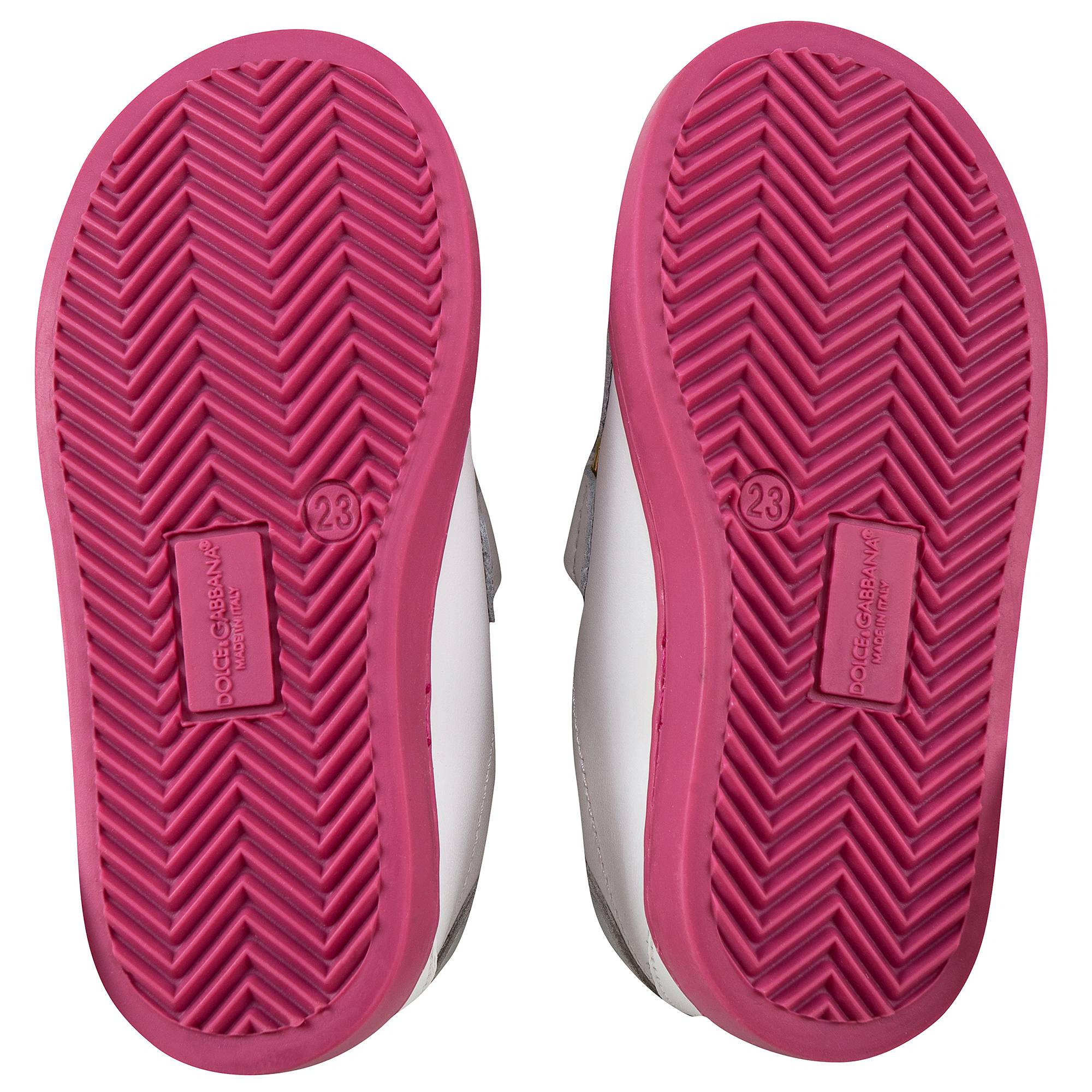 Baby Girls White Leather  "Love" Shoes