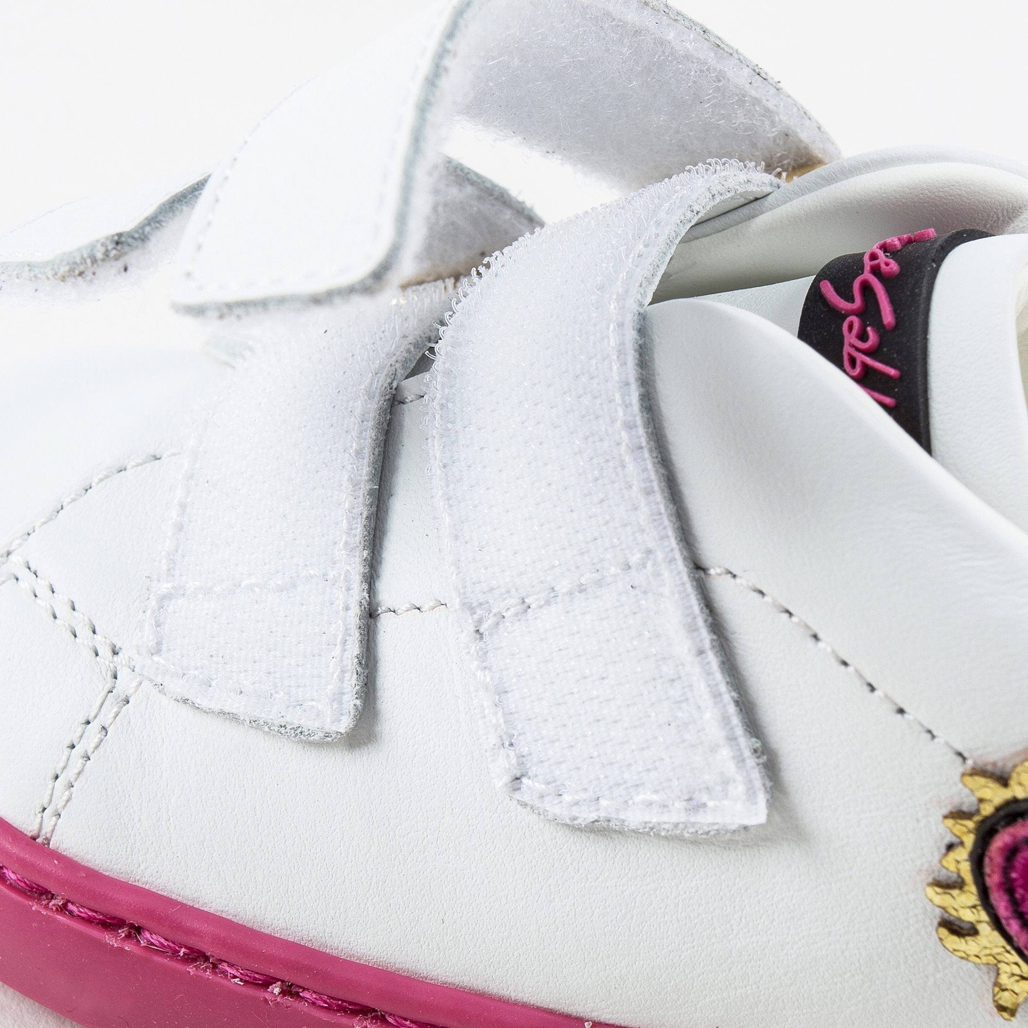Baby Girls White Leather  "Love" Shoes