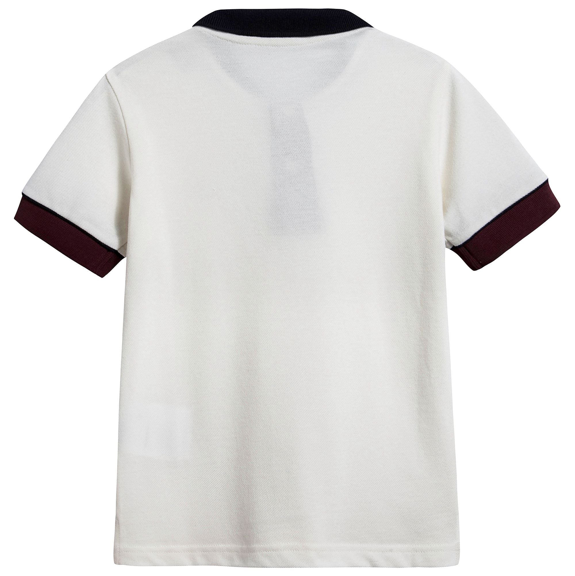 Boys White "Maglia Polo Manica Corat" T-shirt
