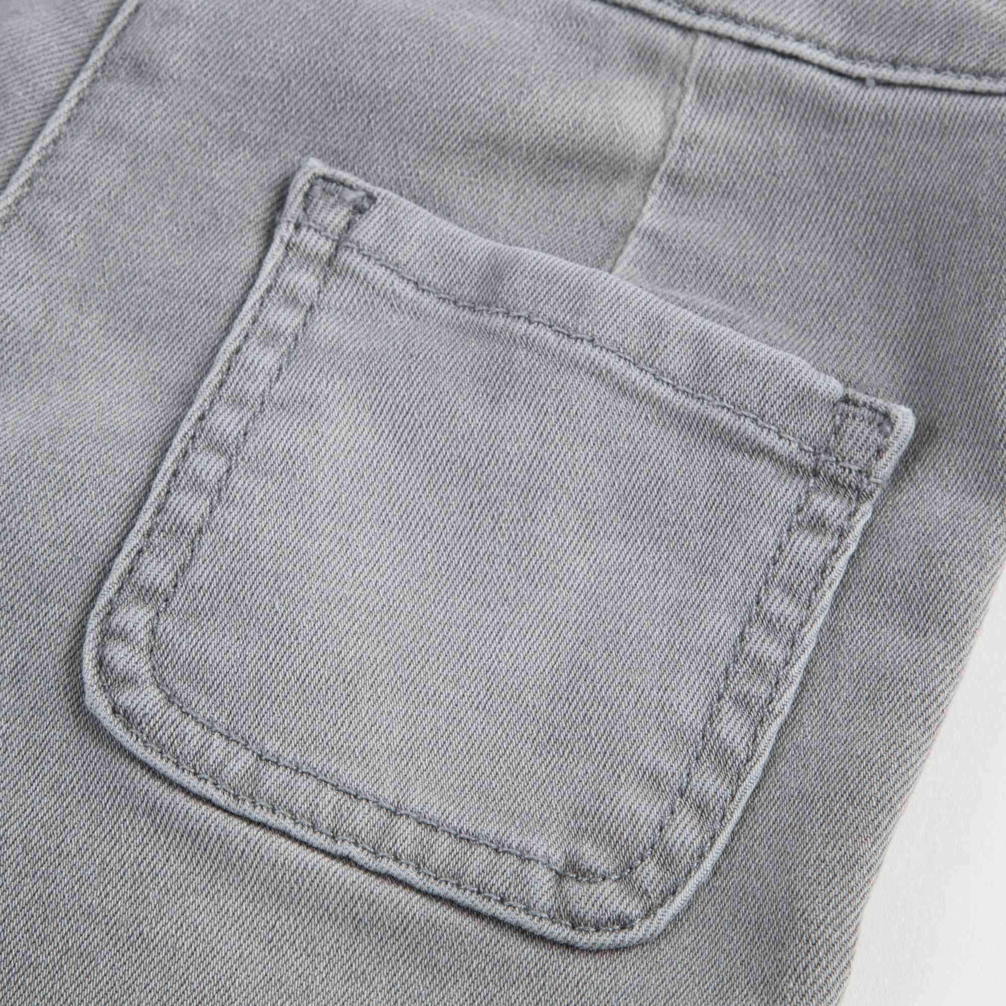 Girls Grey Braided Jeans