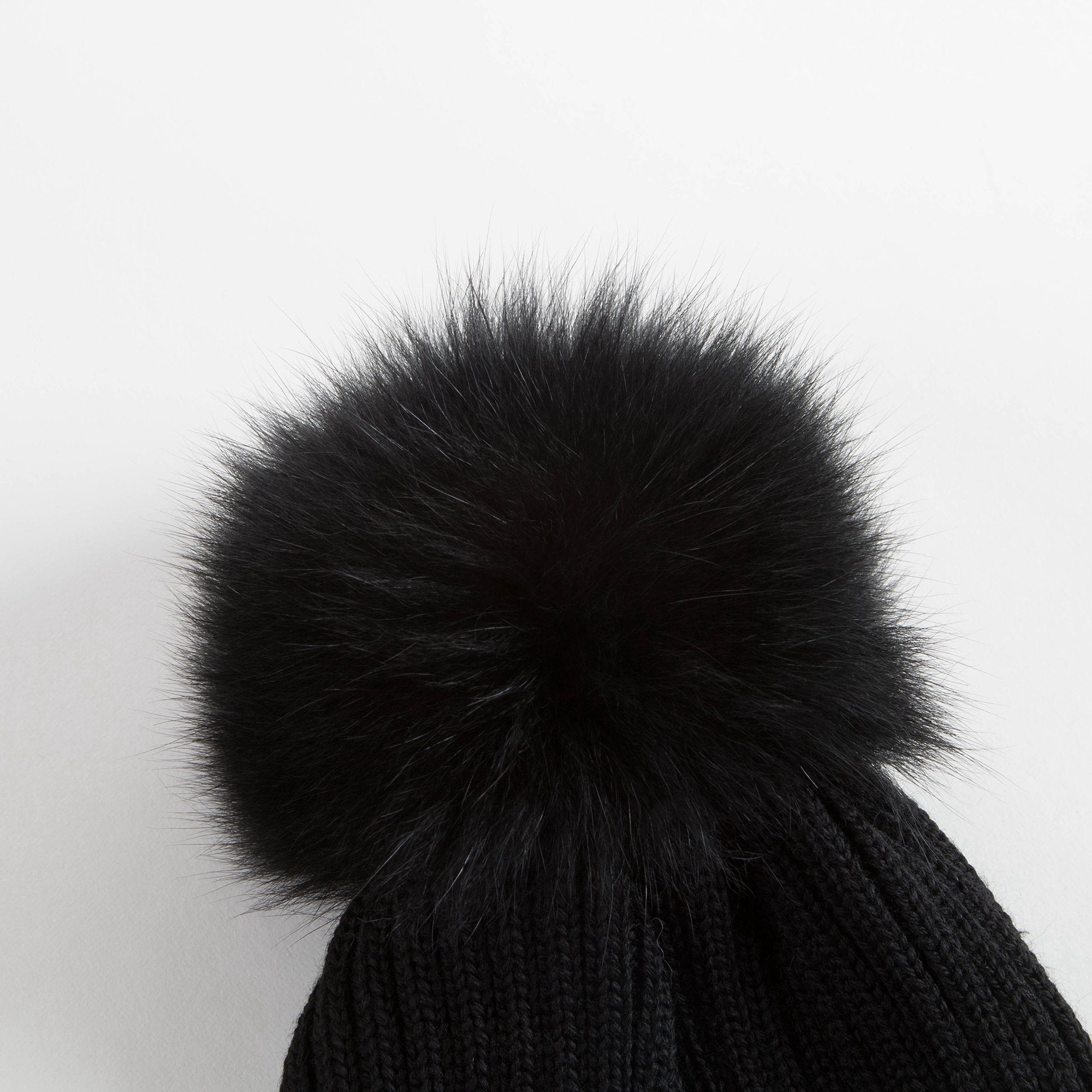 Girls Black Virgin Wool Hat