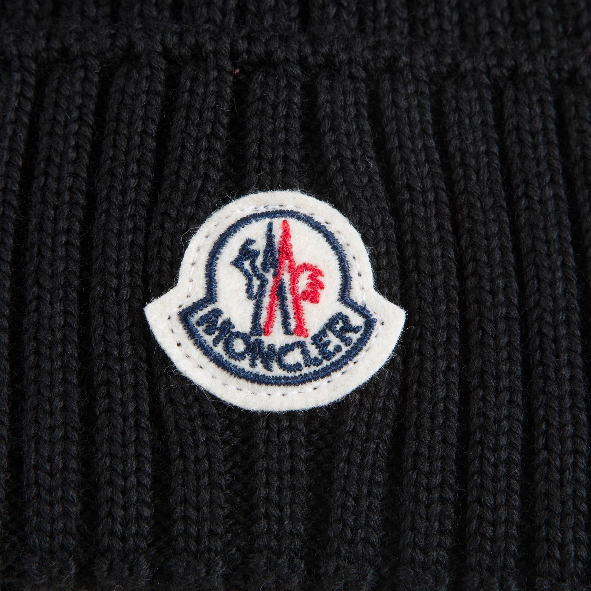 Girls Black Virgin Wool Hat