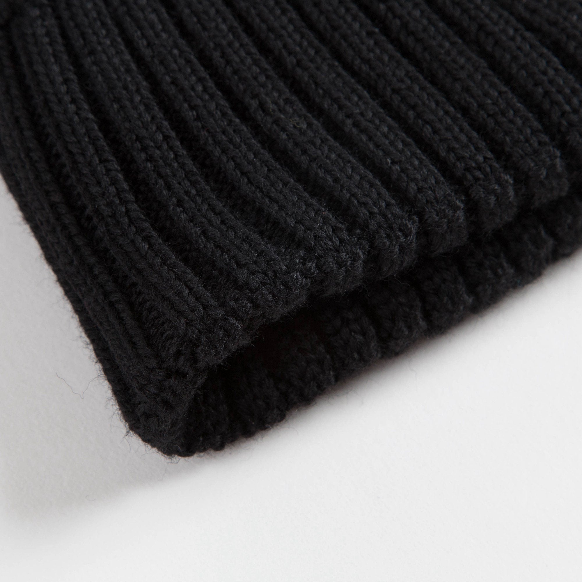 Girls Black Virgin Wool Hat