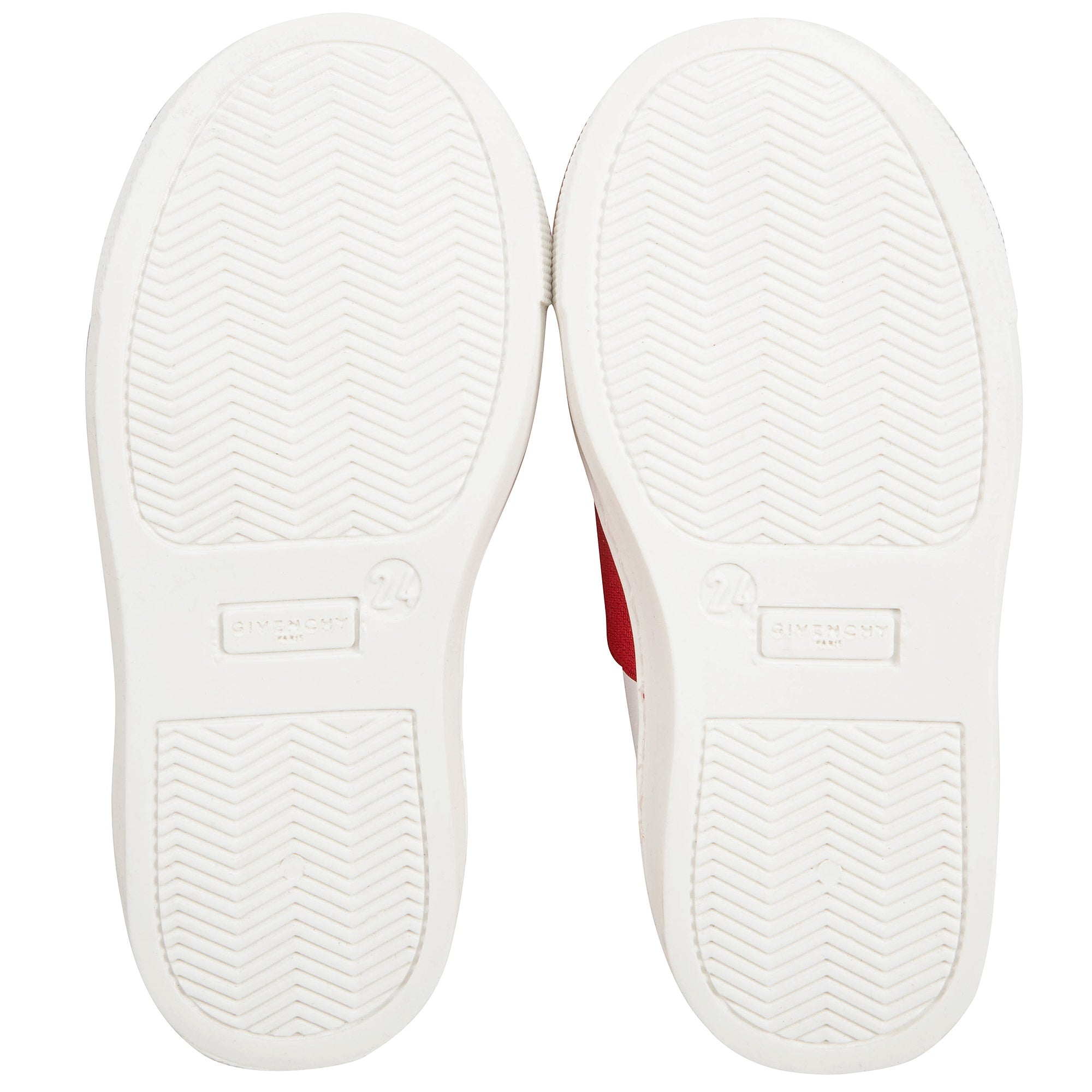 Girls White & Red Cuir  Shoes