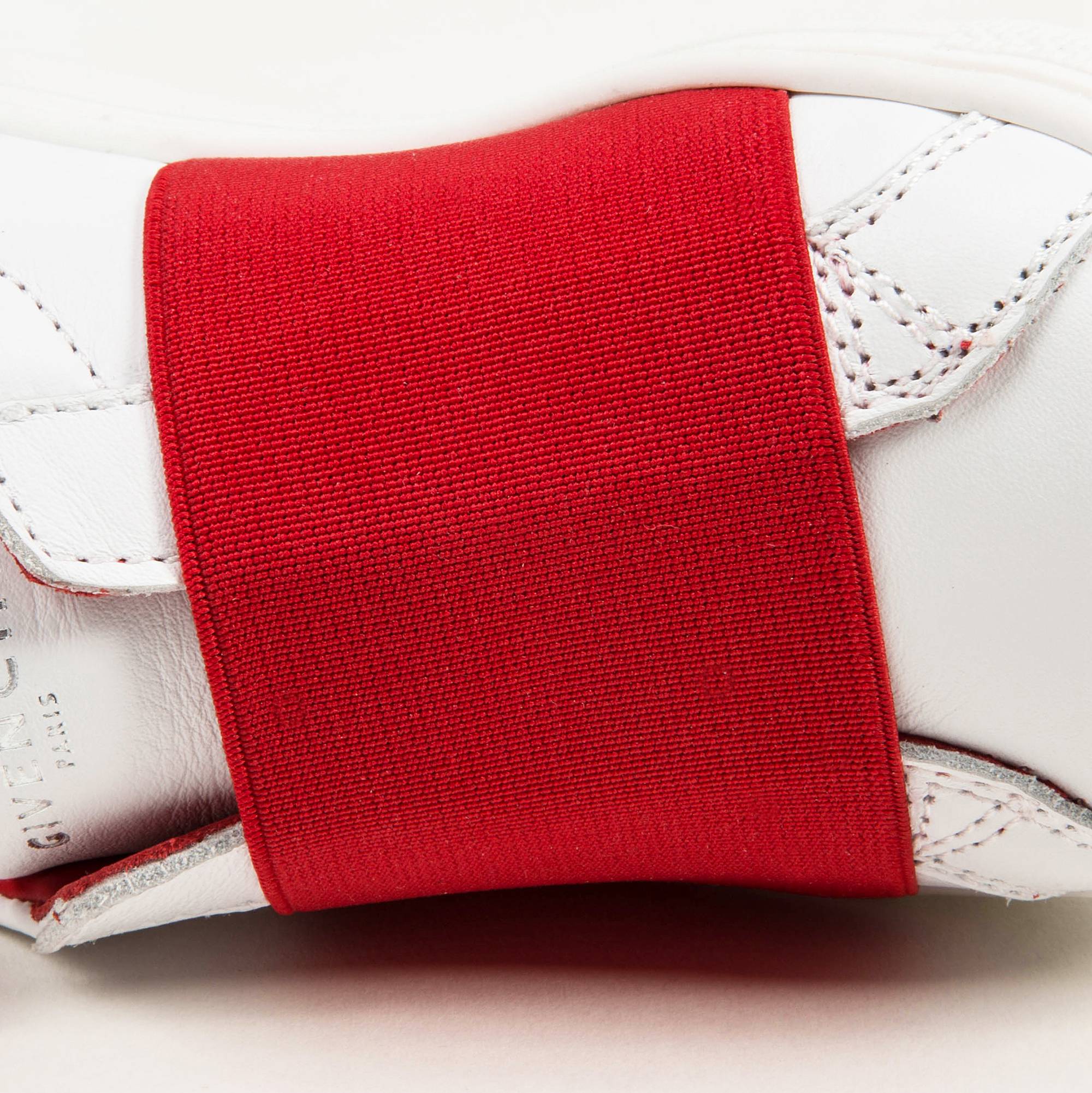 Girls White & Red Cuir  Shoes