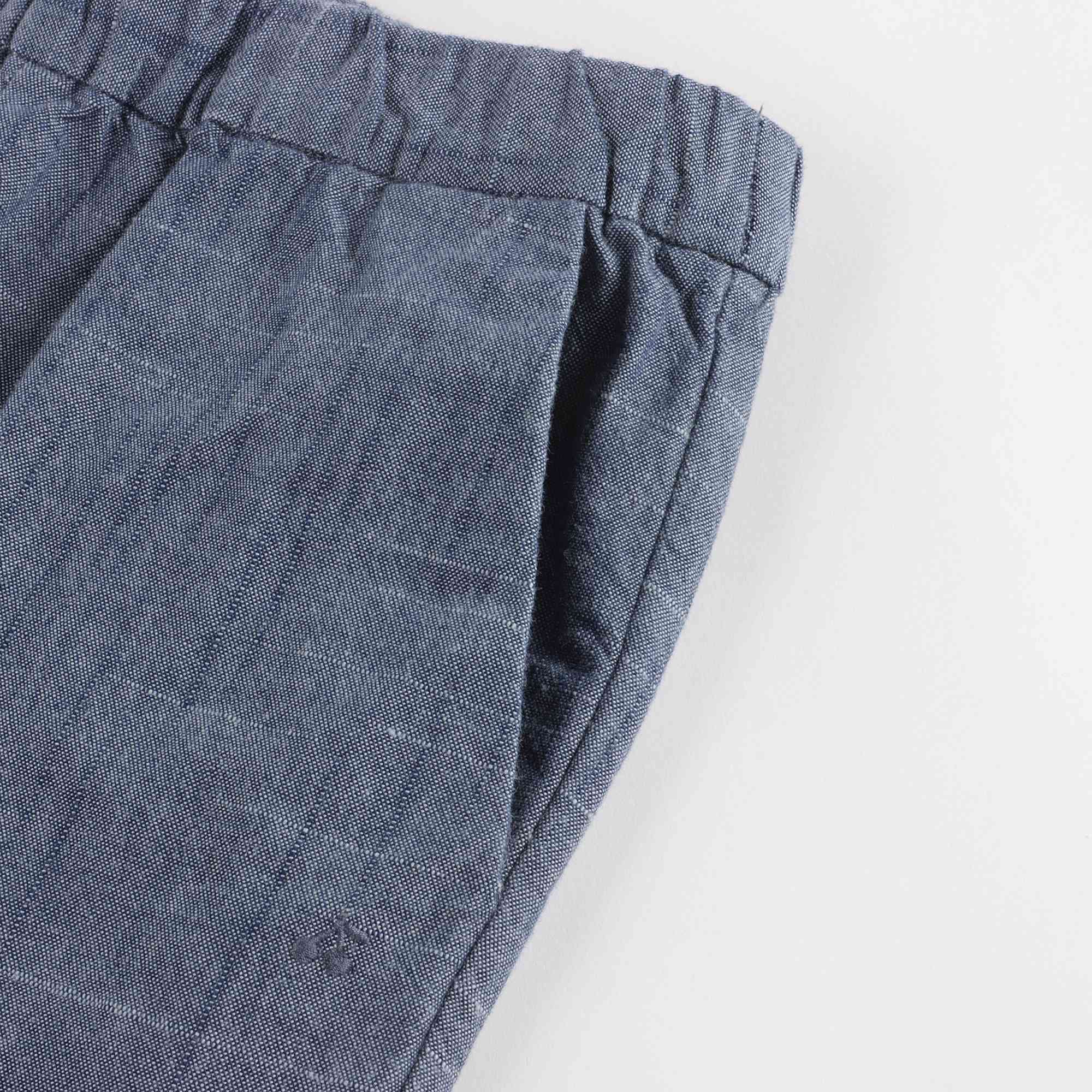Girls Blue Cotton Trousers