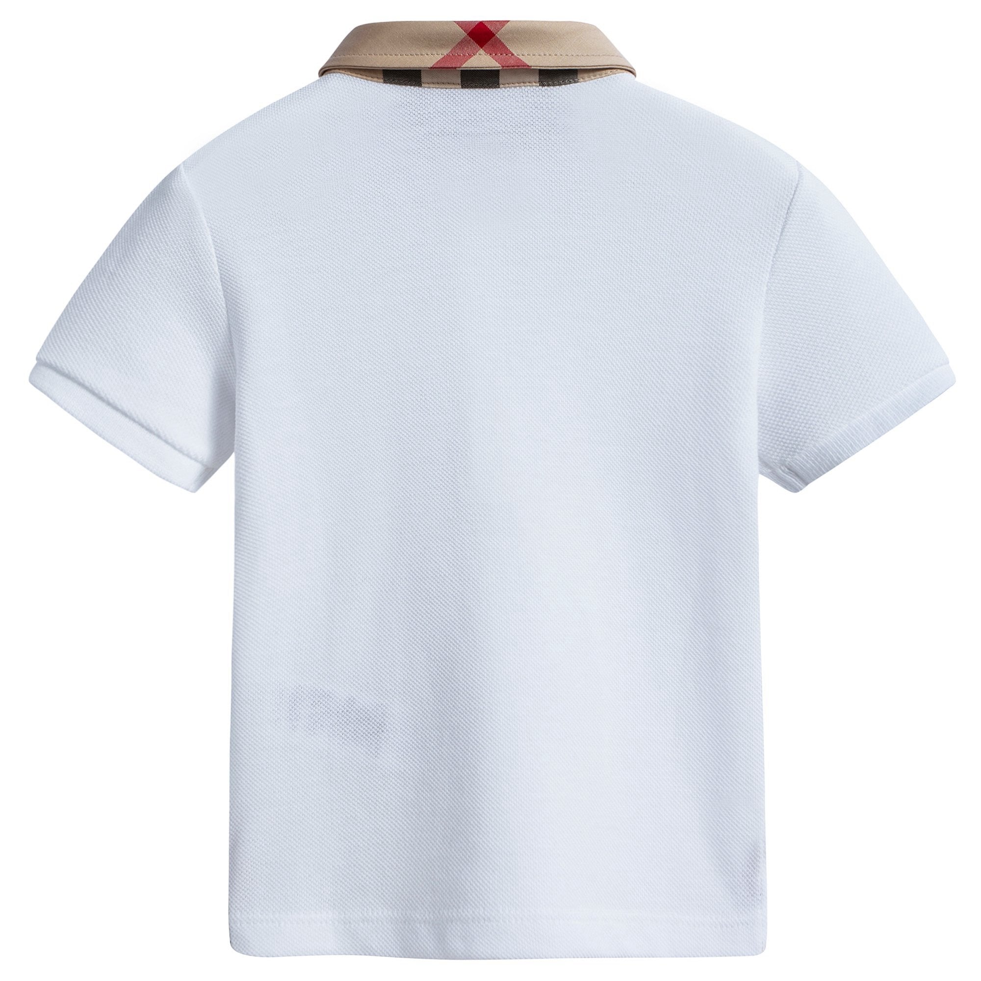 Baby Boys White Cotton Polo Shirts