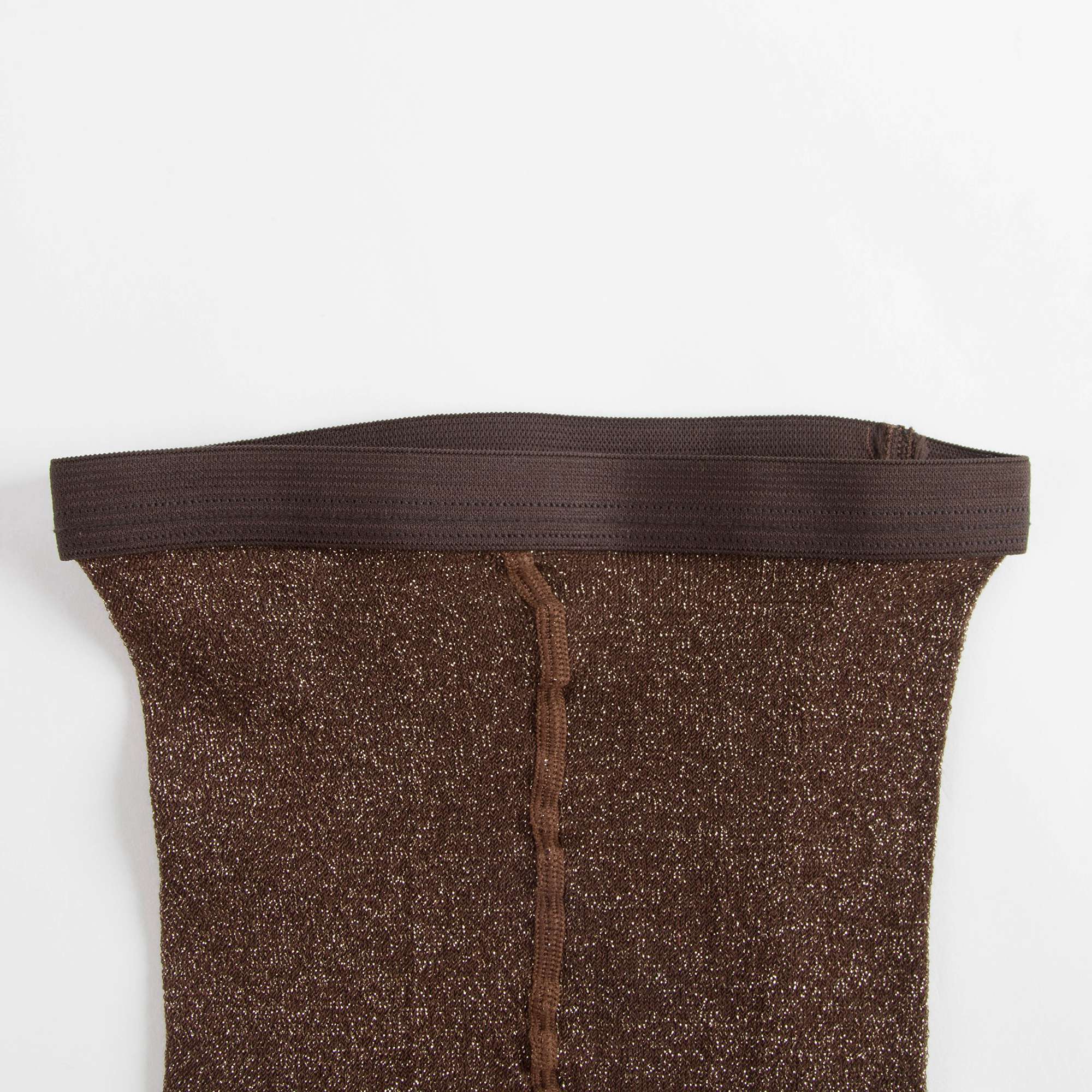 Girls Chocolate Glitter Cotton Tights