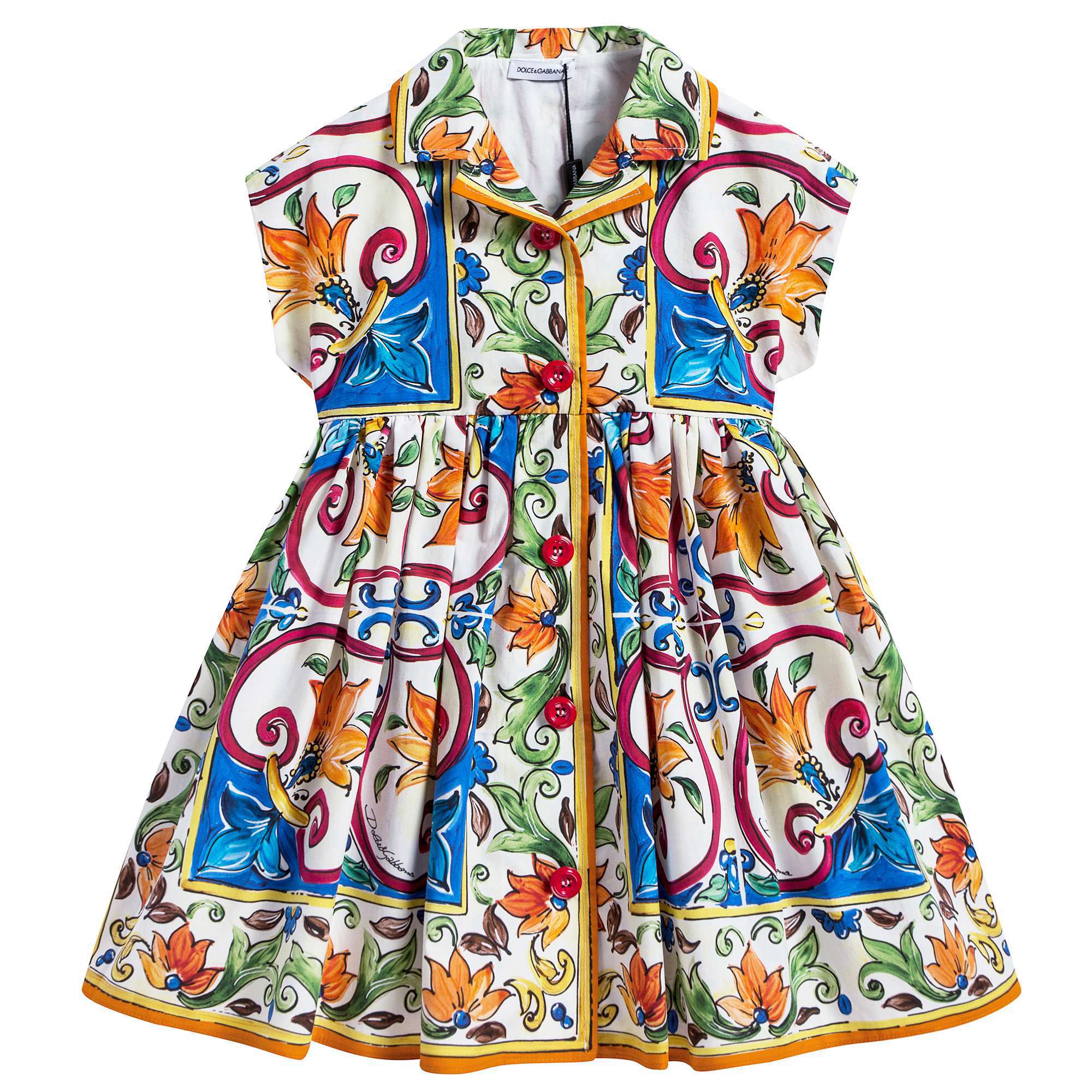 Baby Girls Collar Printing Dress
