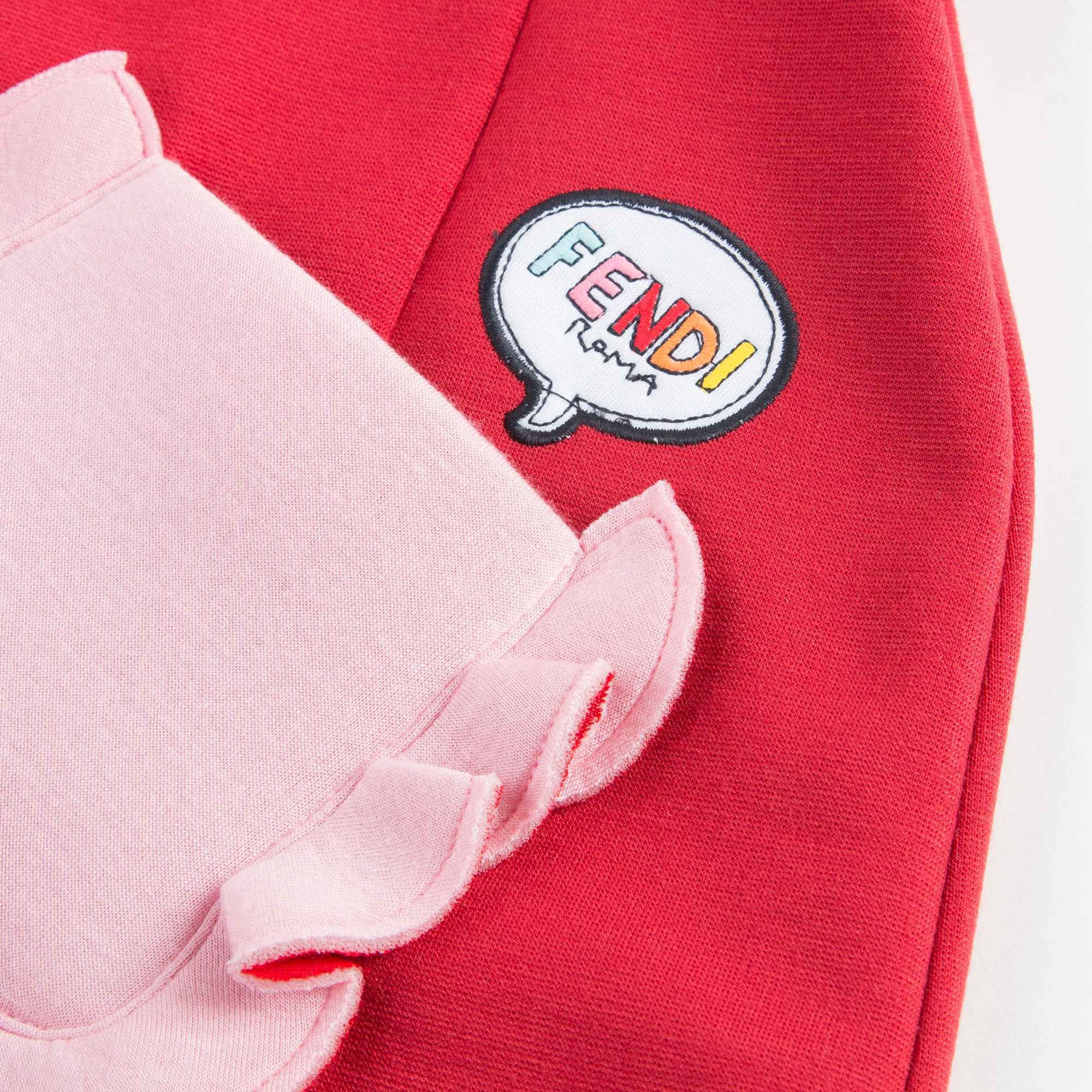 Baby Girls Red & Pink Neoprene Dress