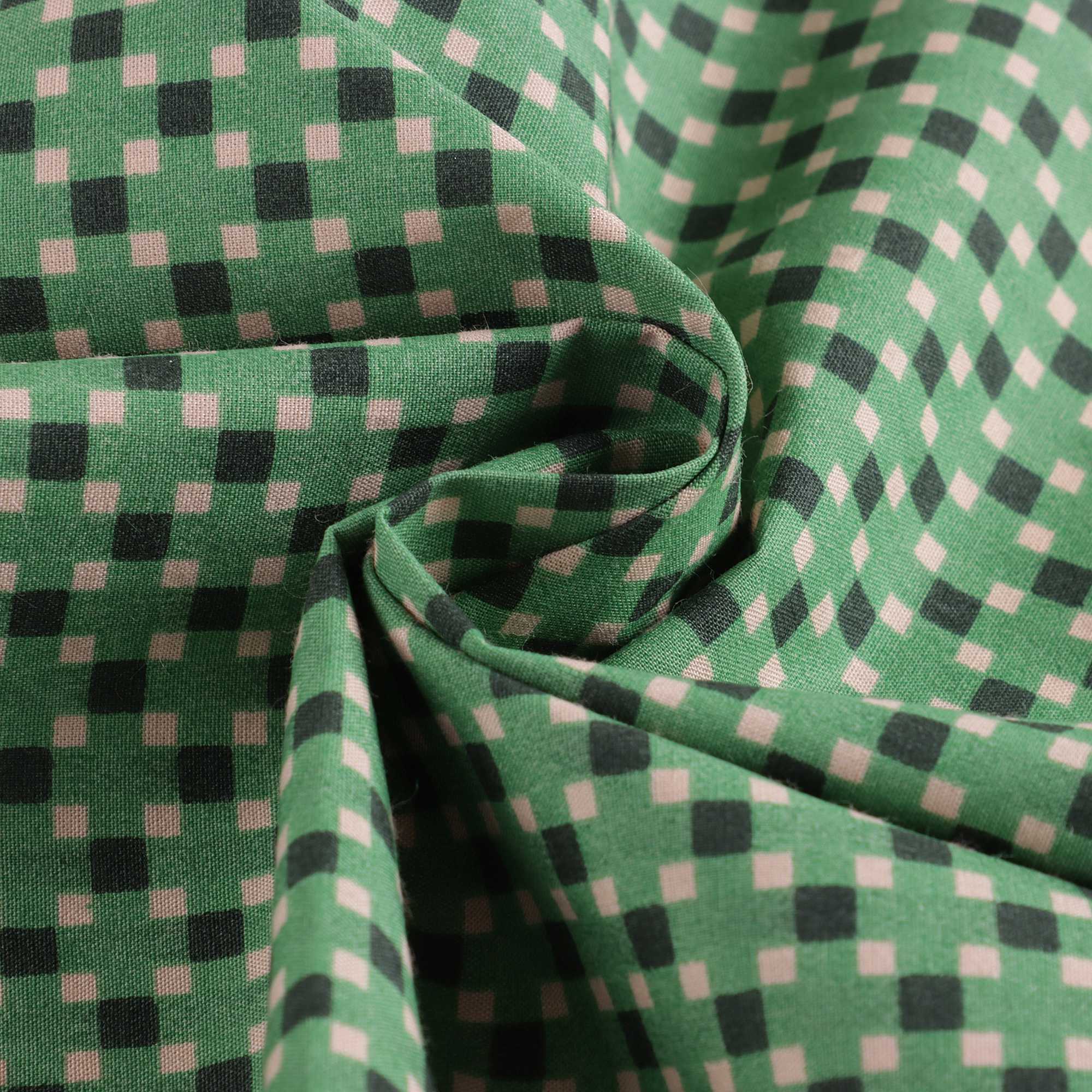 Girls Green Dots Cotton Scarf