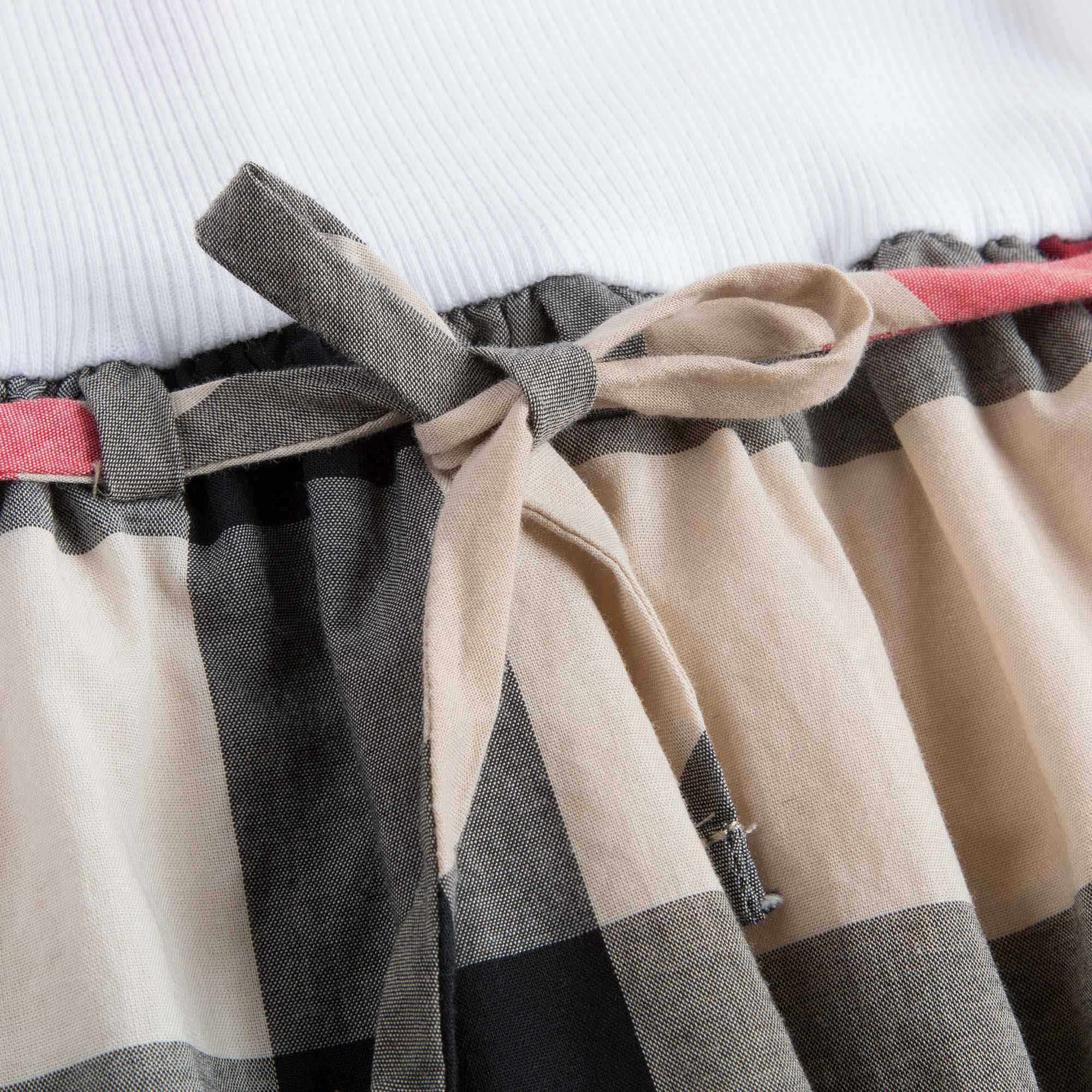 Baby Girls Beige Check Dress