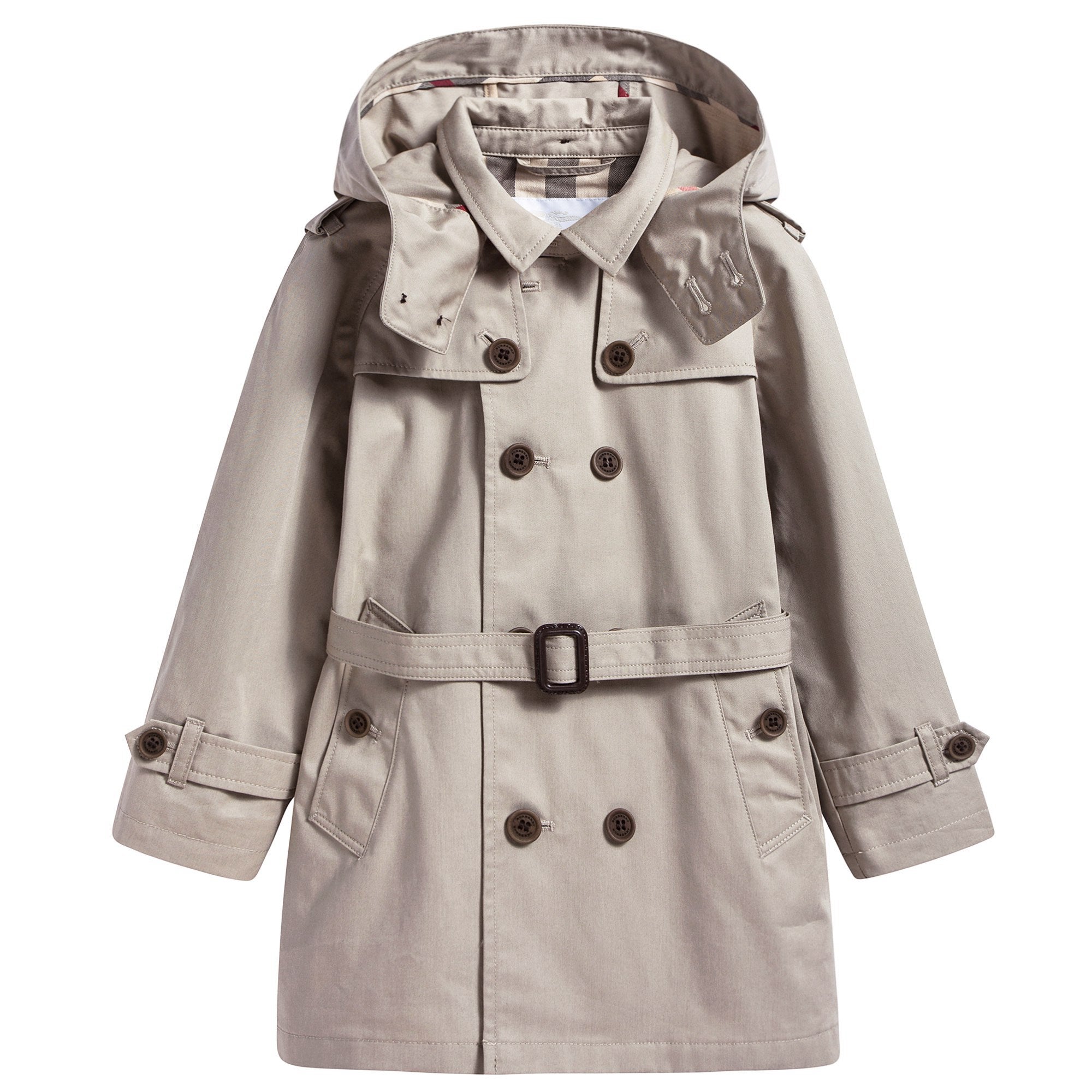 Baby Boys Taupe Cotton Coat