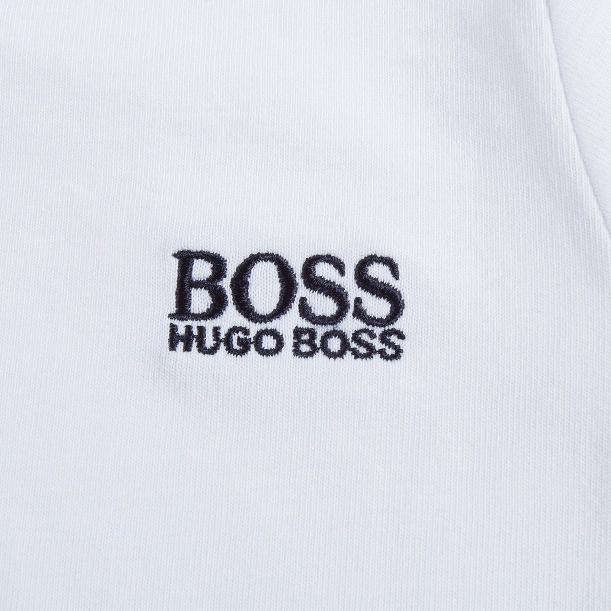 Baby Boys White Logo Cotton T-shirt