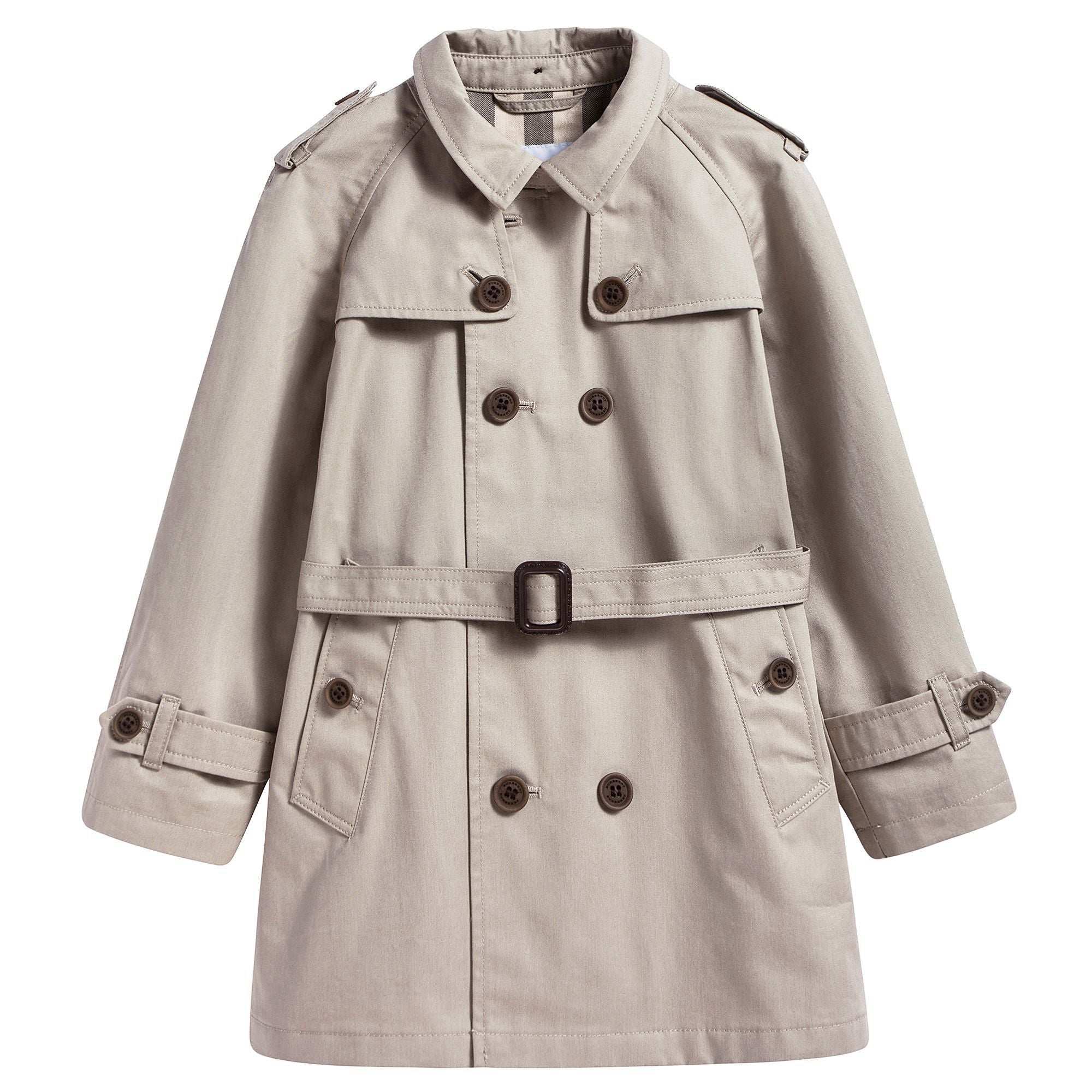 Baby Boys Taupe Cotton Coat