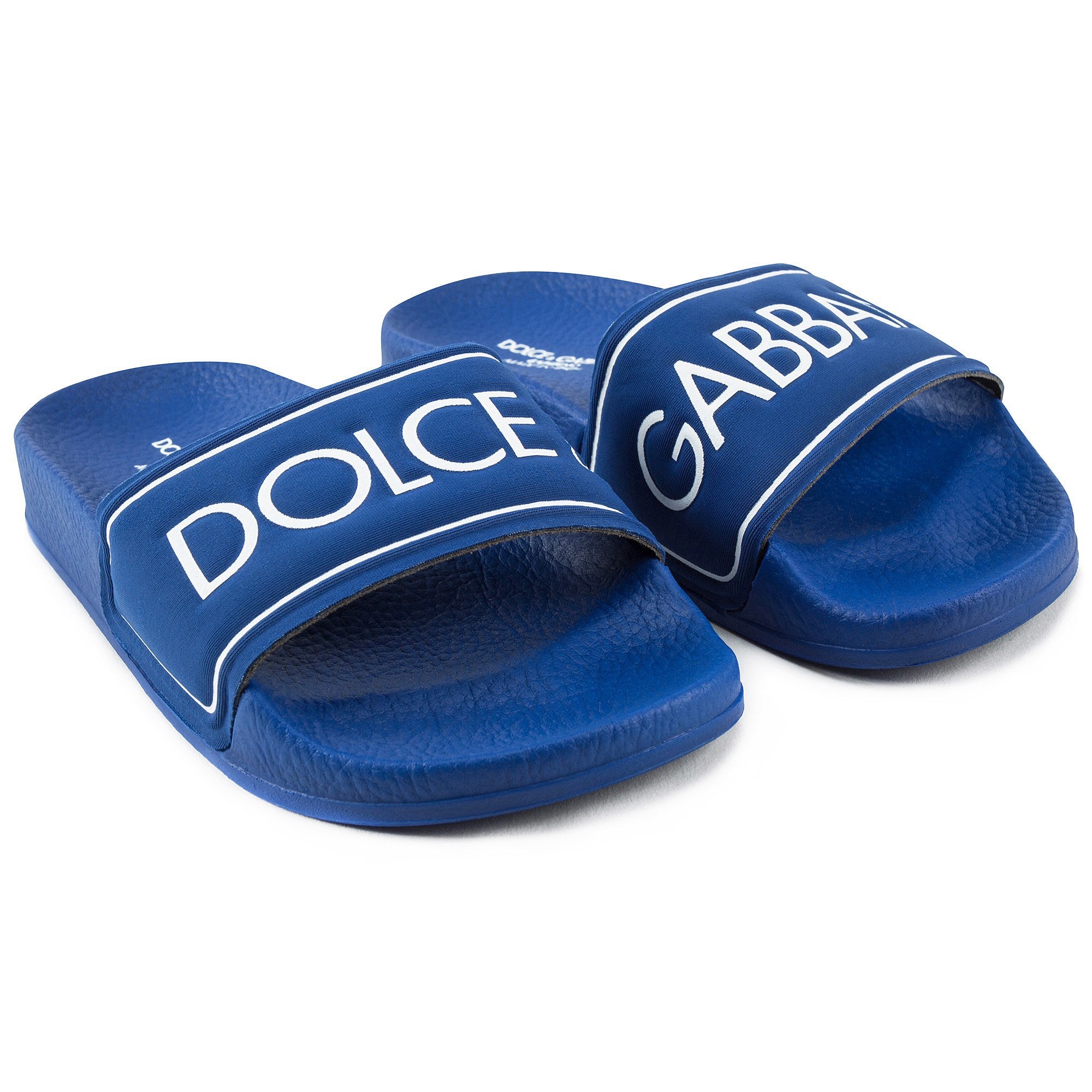 Boys Blue Polyester Slippers