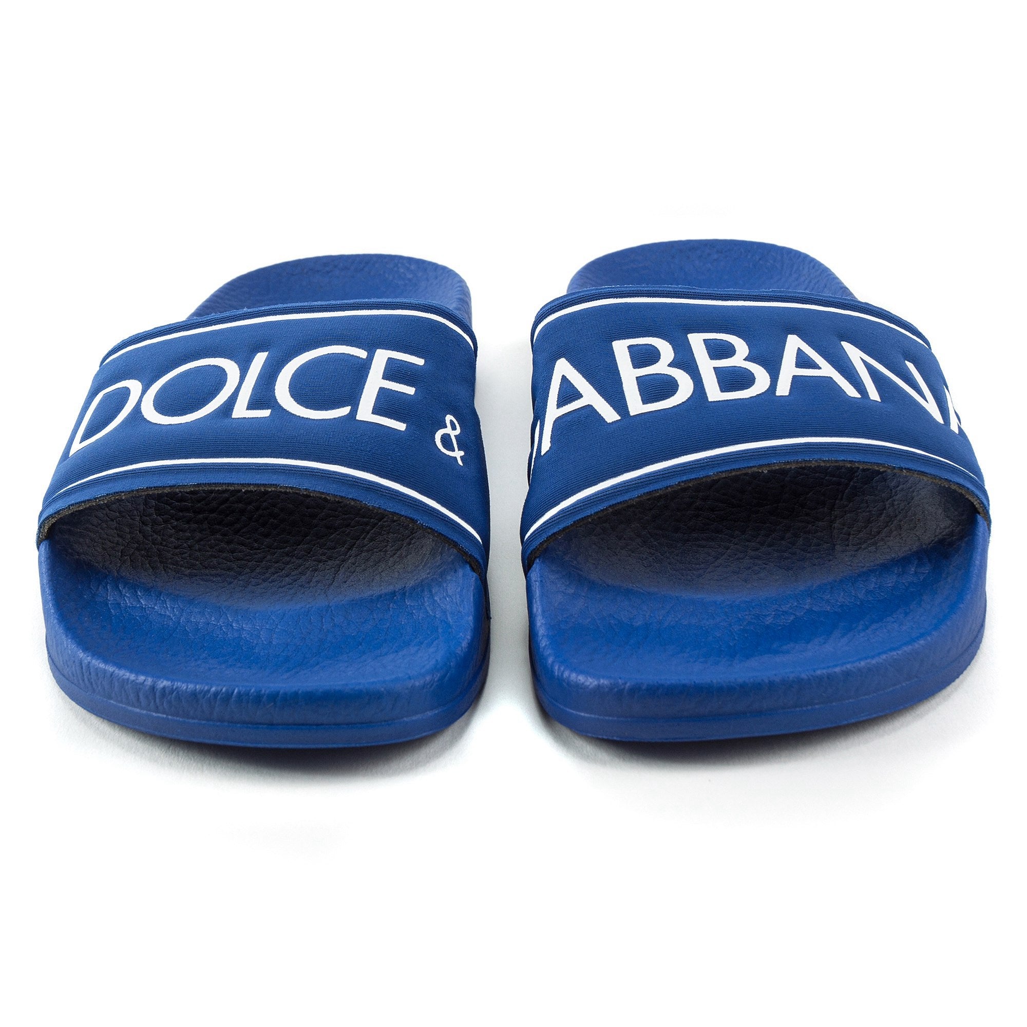 Boys Blue Polyester Slippers