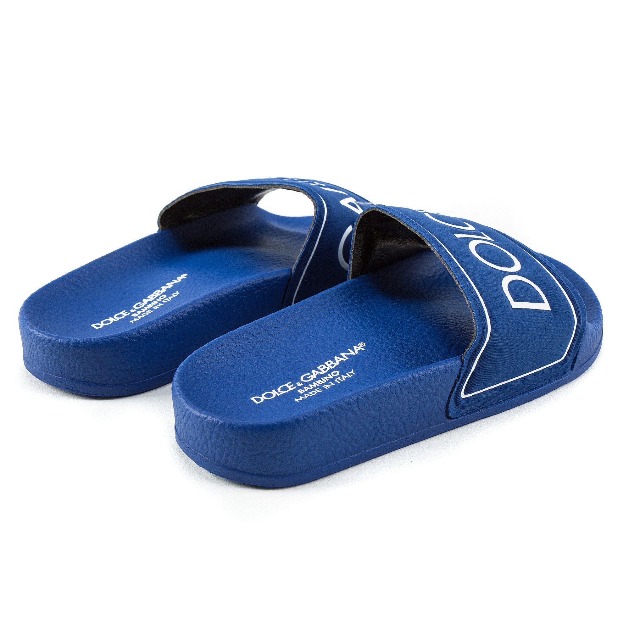 Boys Blue Polyester Slippers