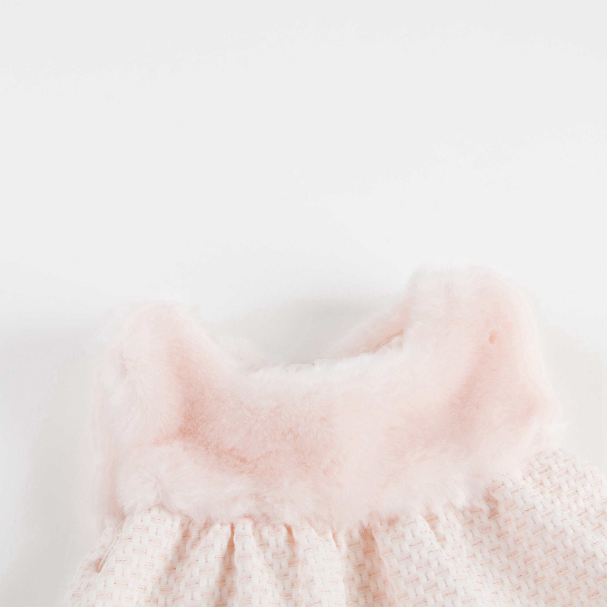 Baby Girls Pink Dress with Fur