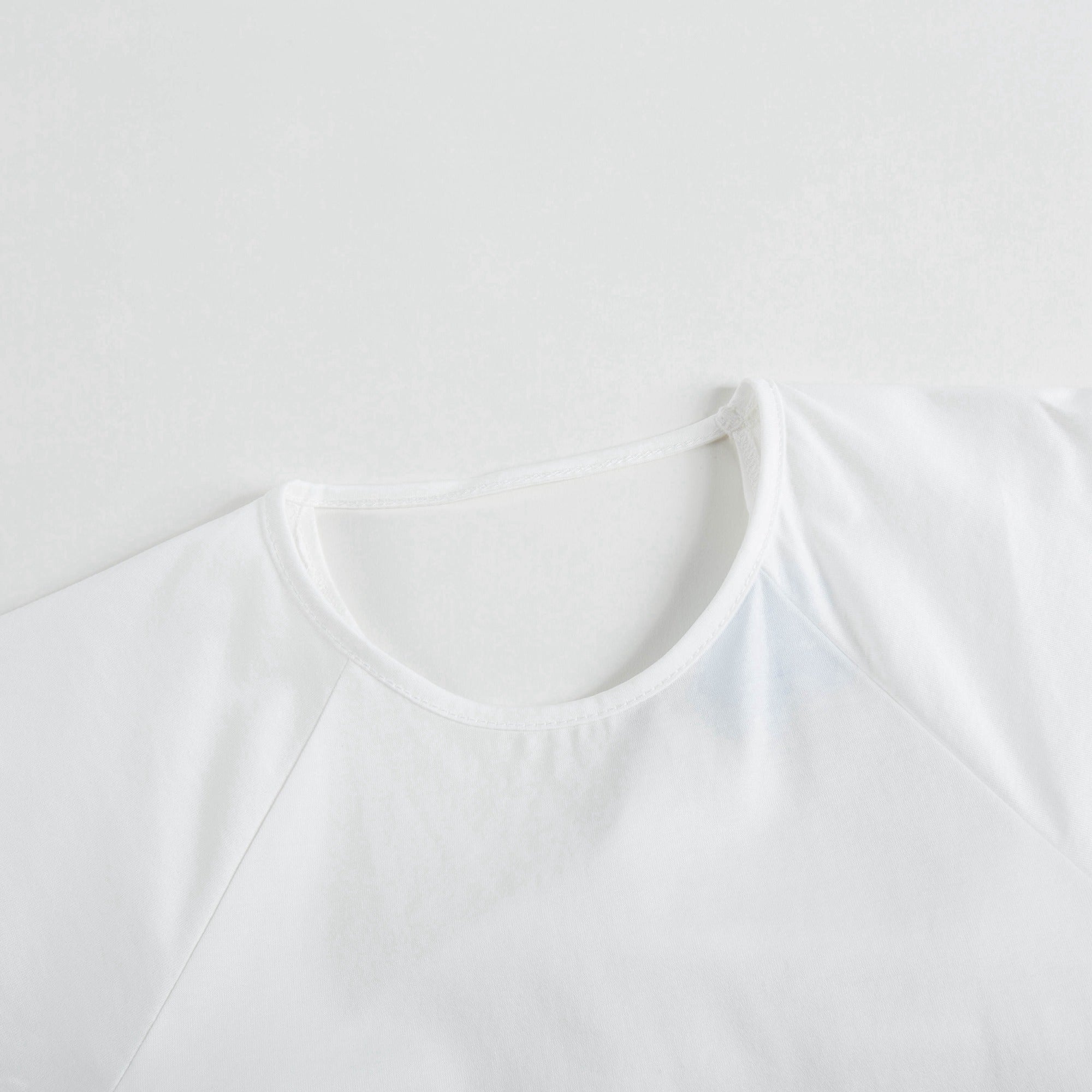 Girls White Cotton T-shirt