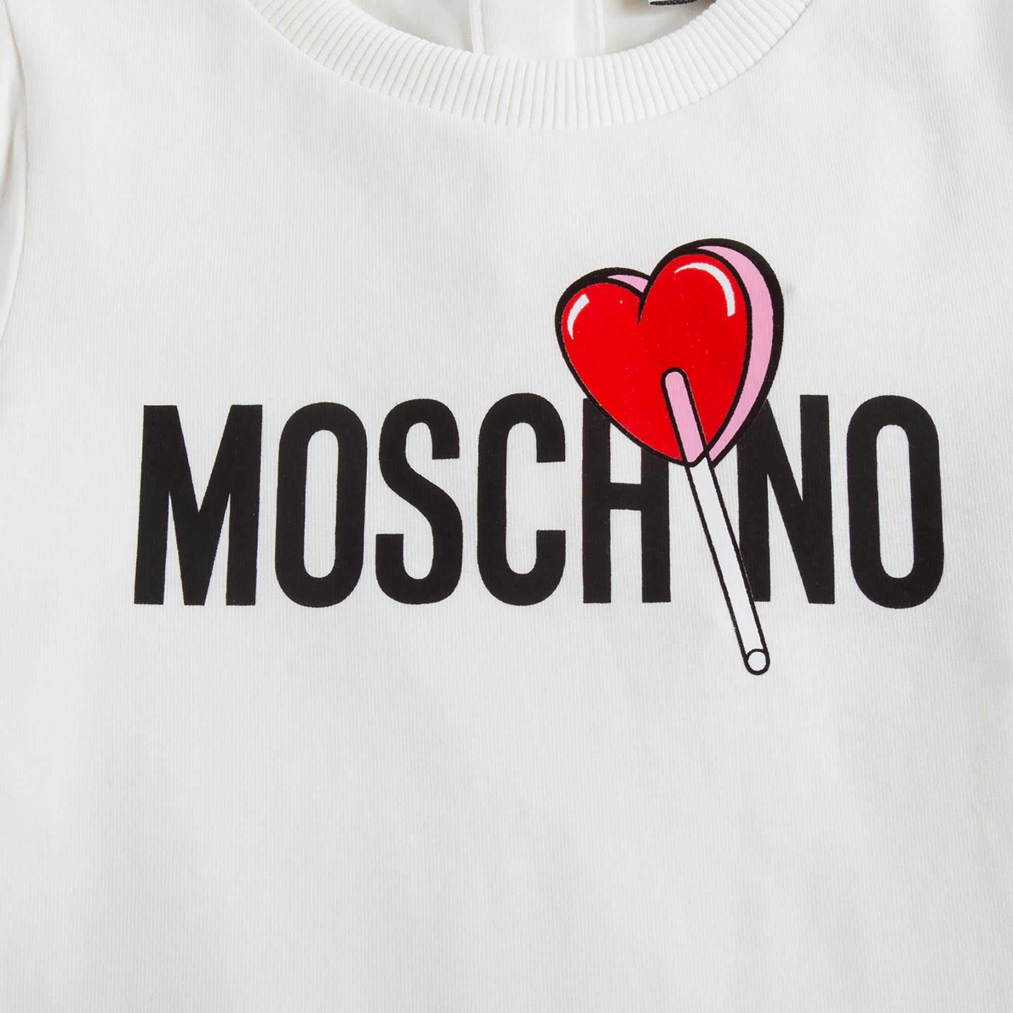 Girls White Logo Cotton T-shirt
