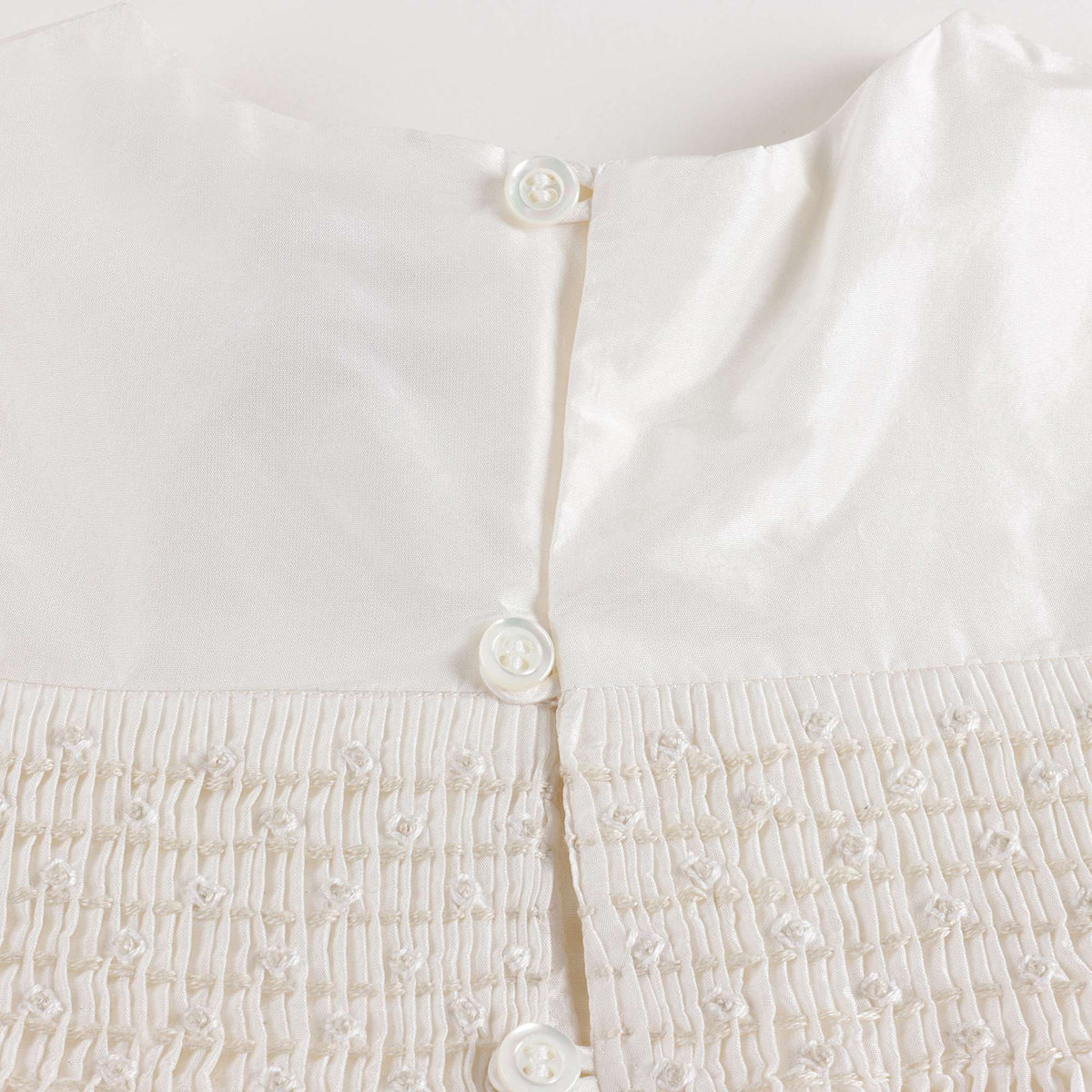 Baby Girls White Silk Dress