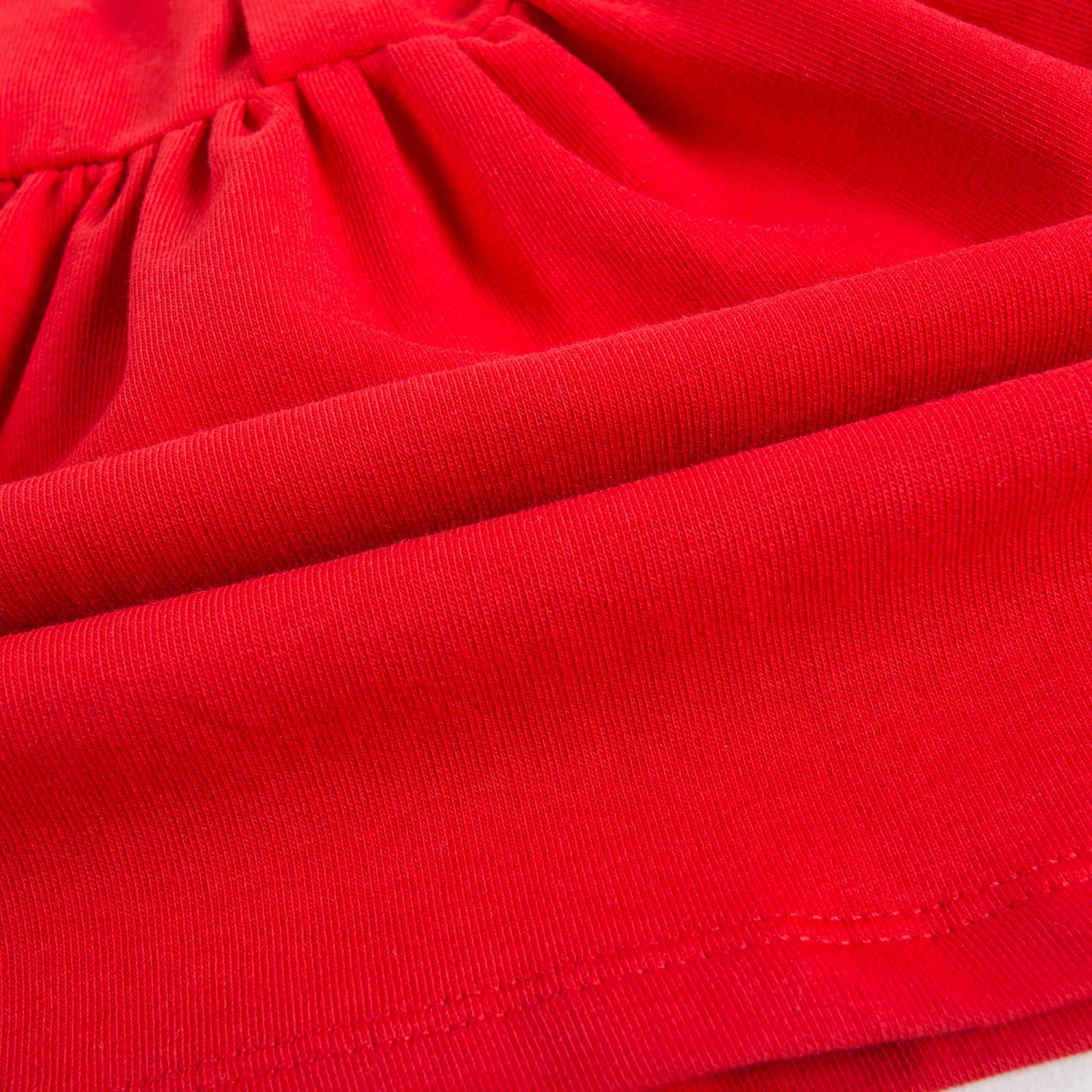 Baby Girls Poppy Red Cotton Teddy Bear Dress