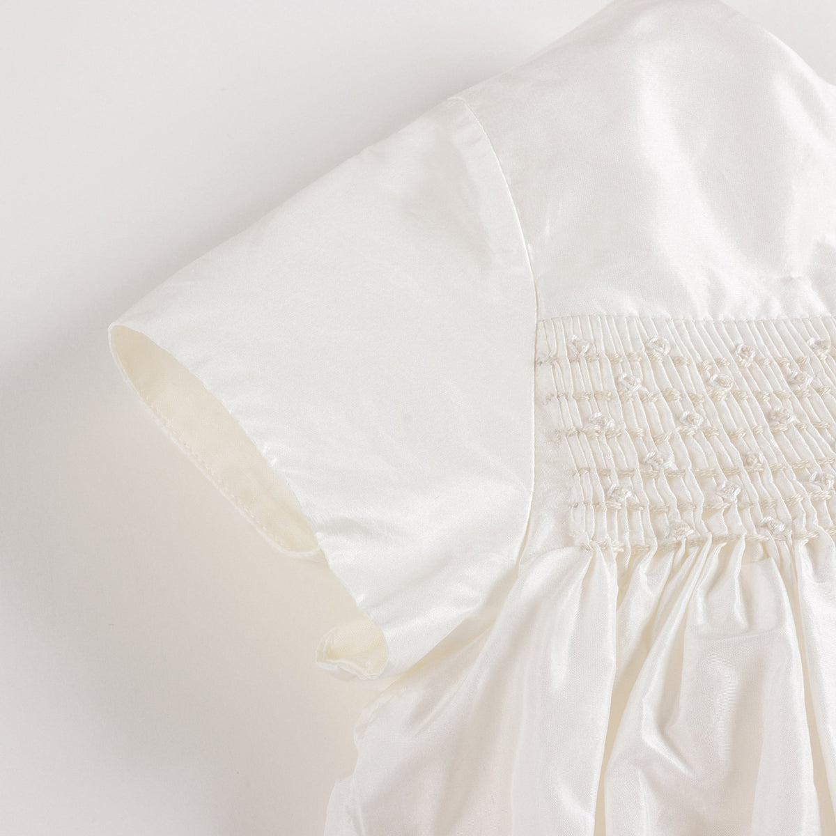 Baby Girls White Silk Dress