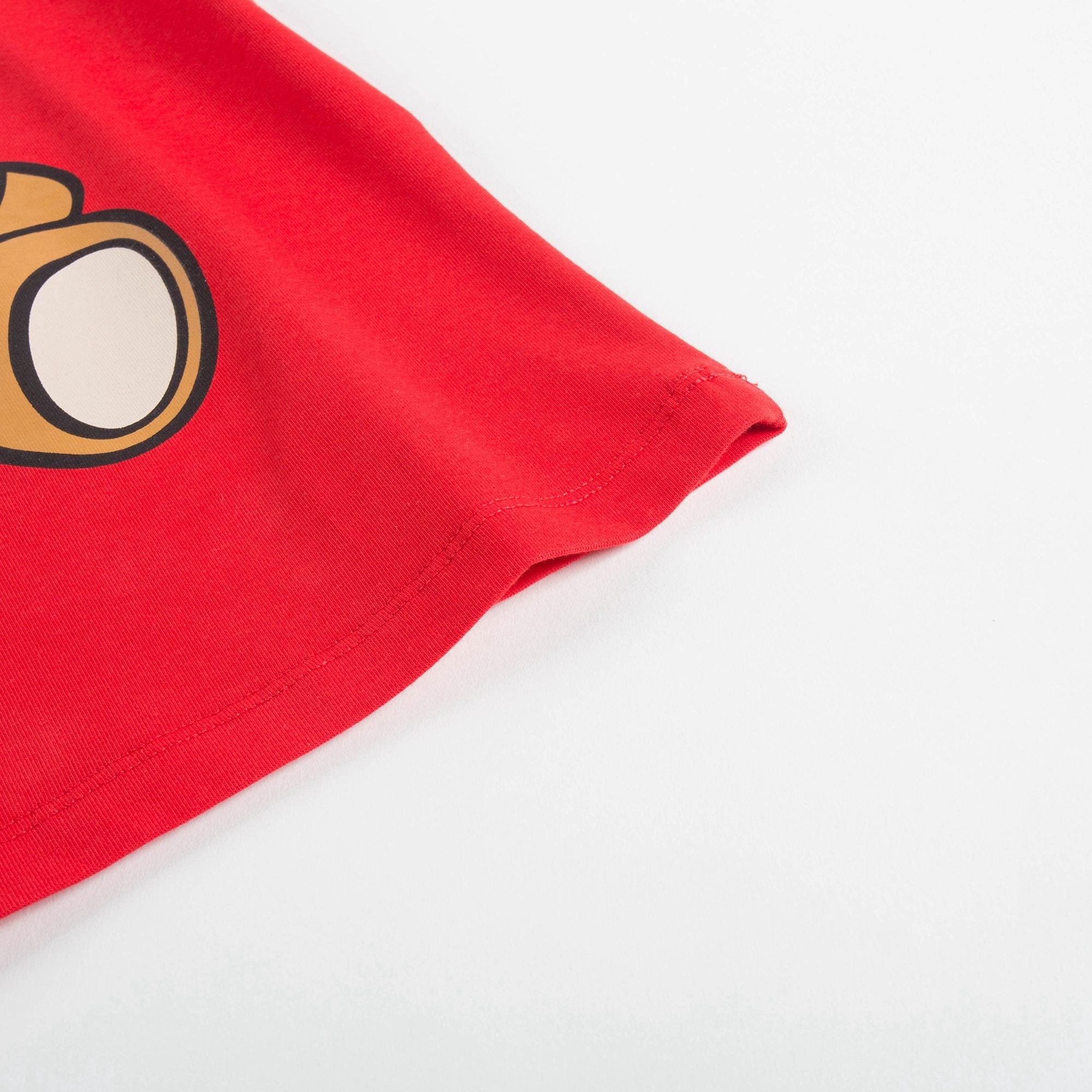 Girls Poppy Red Cotton Teddy Bear T-Shirt