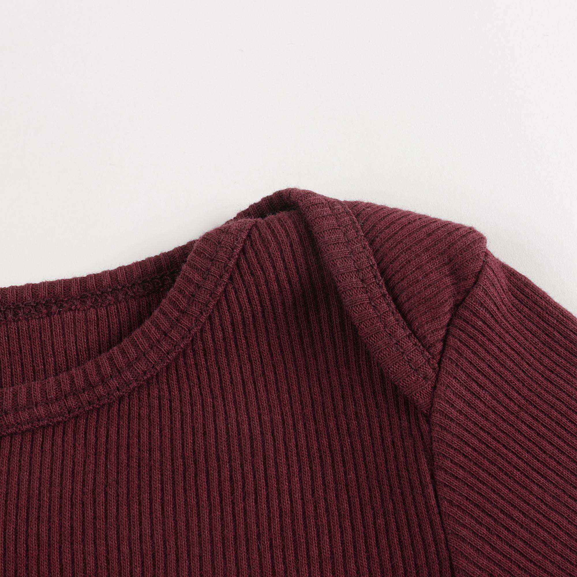 Baby Girls Dark Red Cotton Top