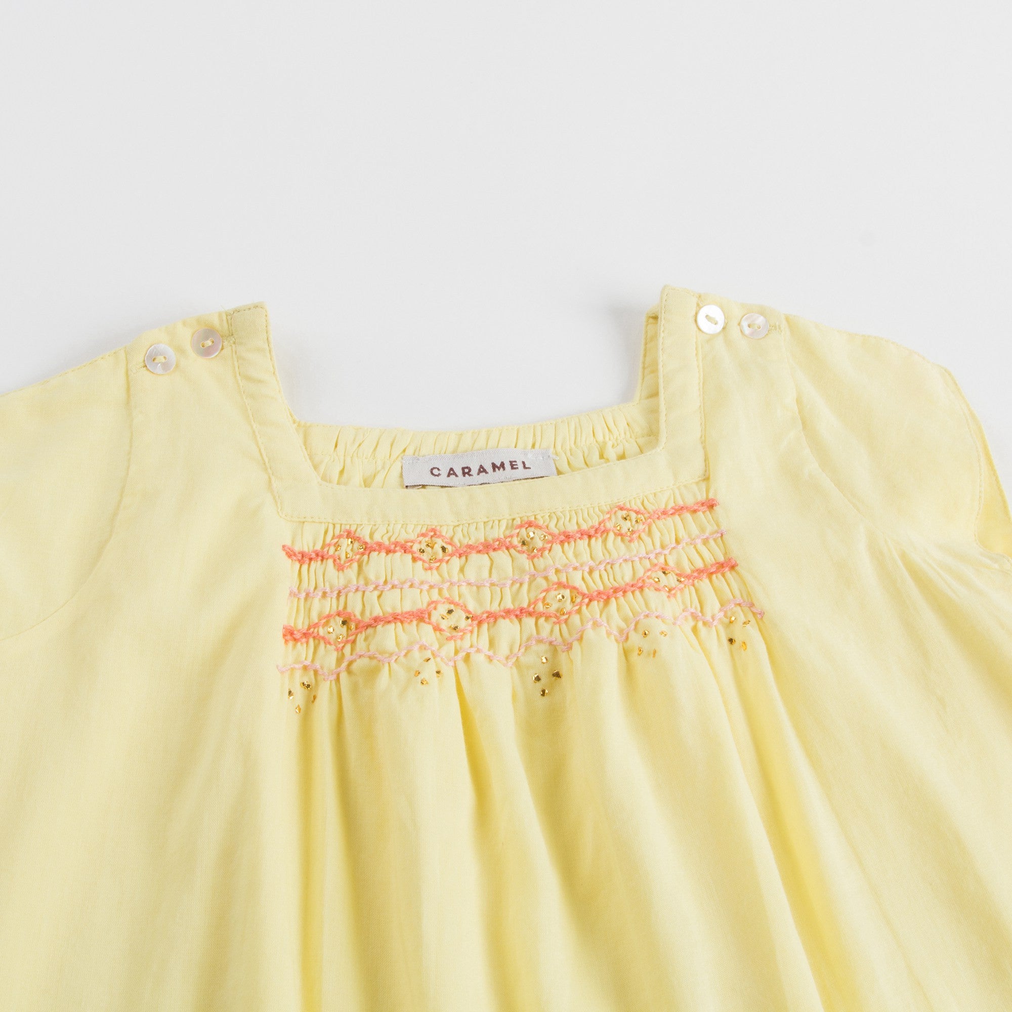 Baby Girls Canari Yellow Woven Dress