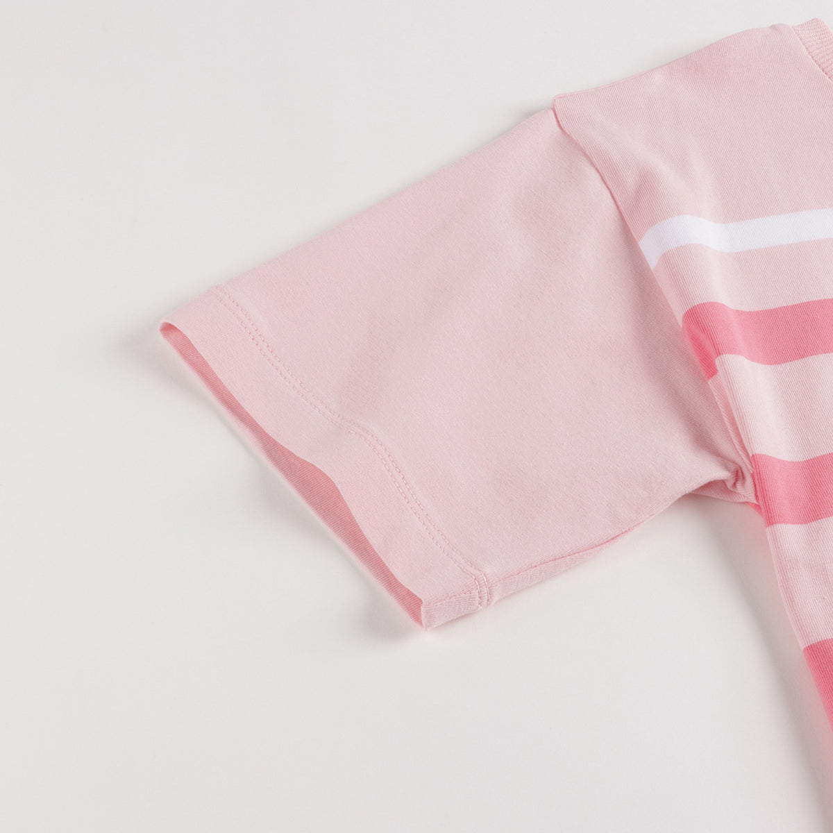 T-shirt en coton rayé rose pour filles